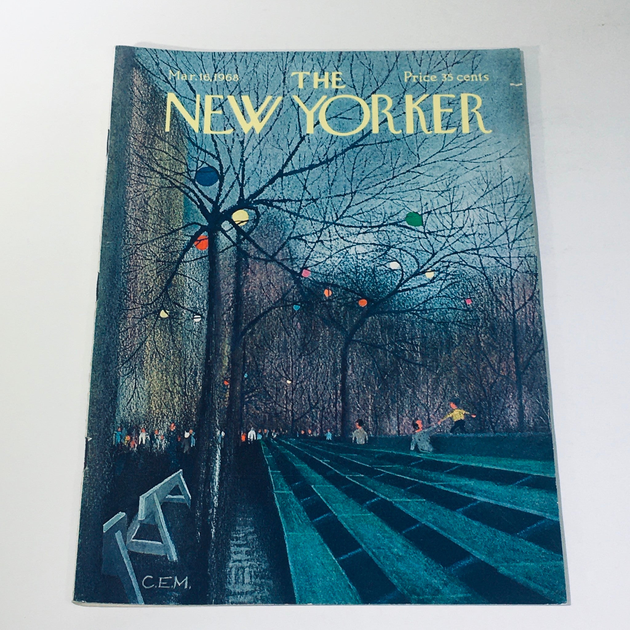 The New Yorker: March 16 1968 Charles E. Martin Cover full magazine