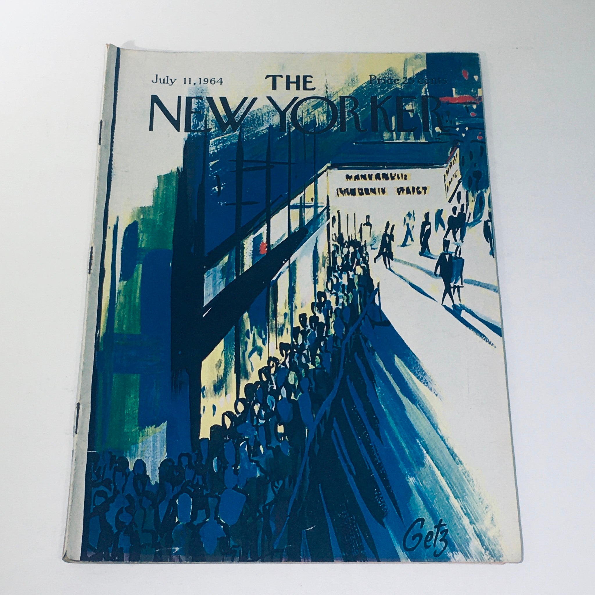 The New Yorker Magazine July 11 1964 Movie Theater Cover by Arthur Getz No Label