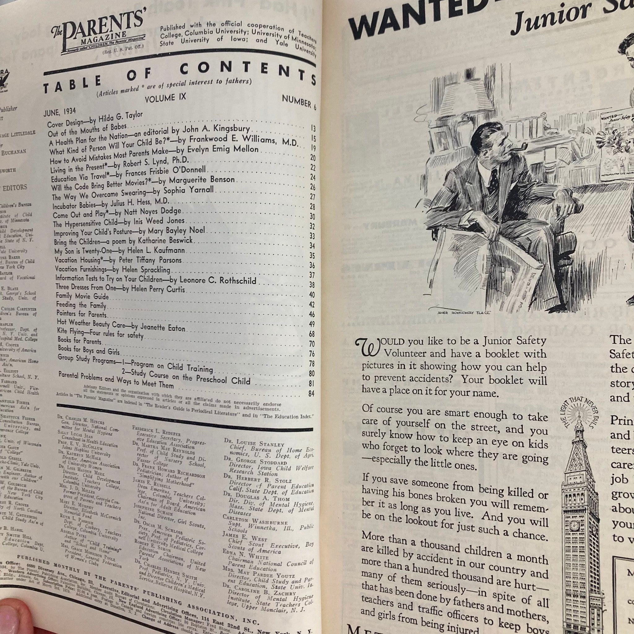 VTG The Parents' Magazine June 1934 Out of the Mouths of Babes No Label