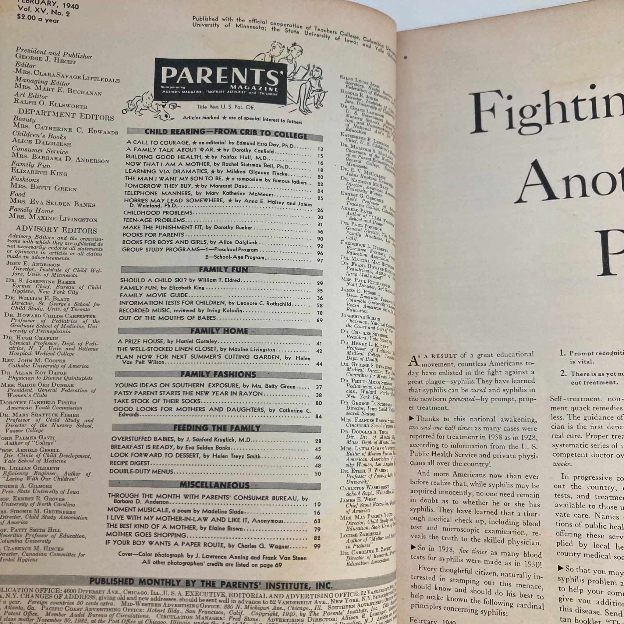 VTG Parents' Magazine February 1940 Vol 15 No. 2 Learning Via Dramatics