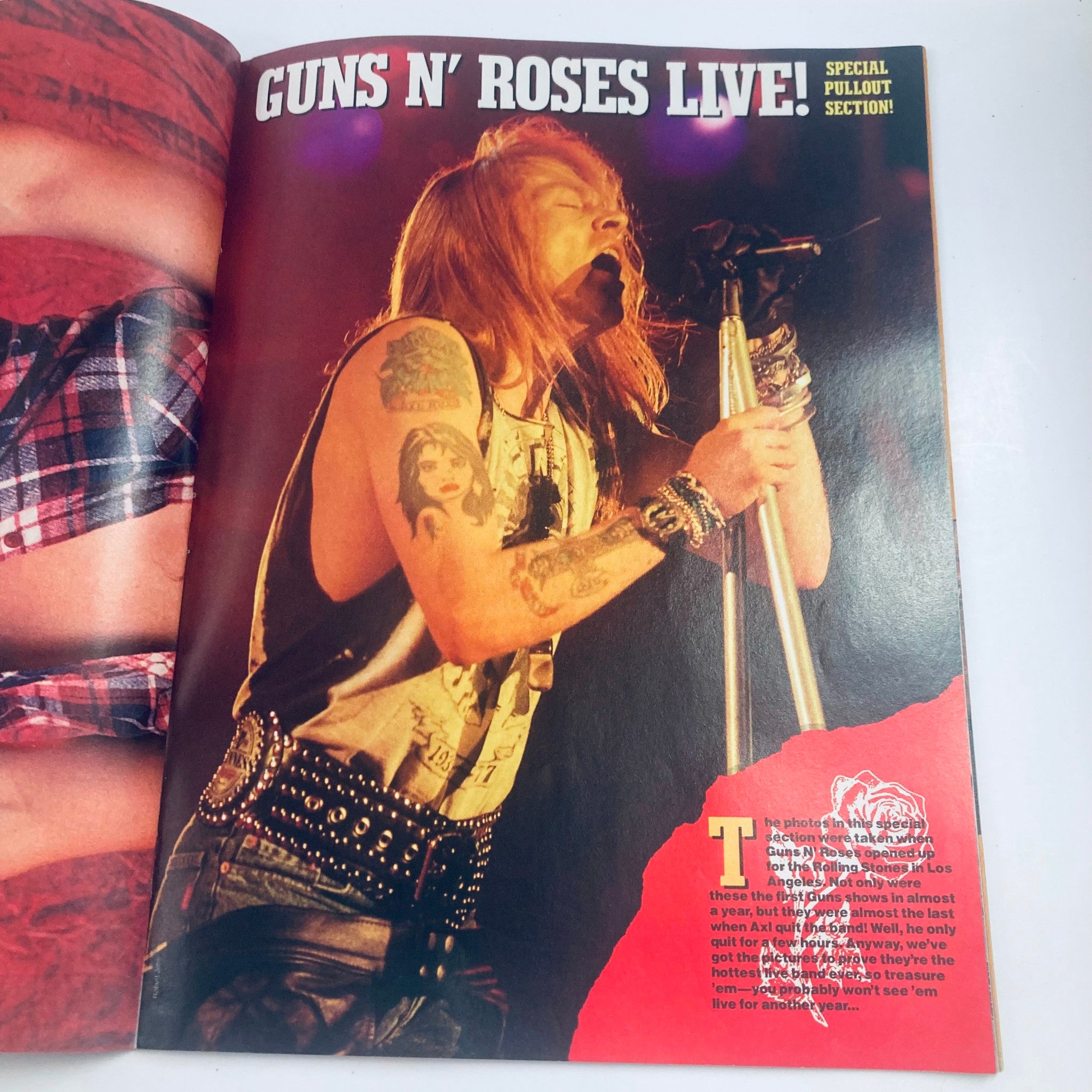 WOW! Magazine Fall 1991 Vol 4 #7 Guns N' Roses & Skid Row No Label w Poster