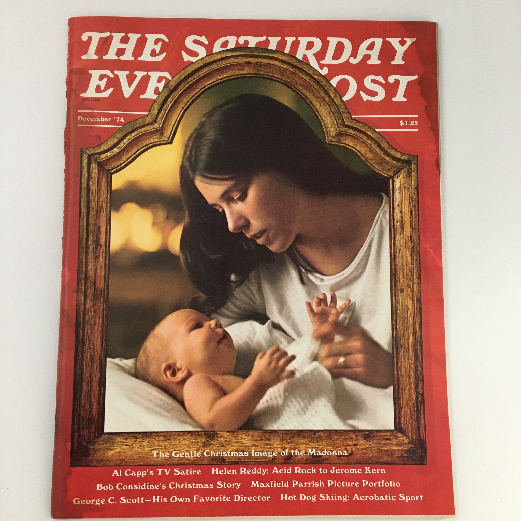 The Saturday Evening Post December 1974 Mother & Child Image Cover, Newsstand