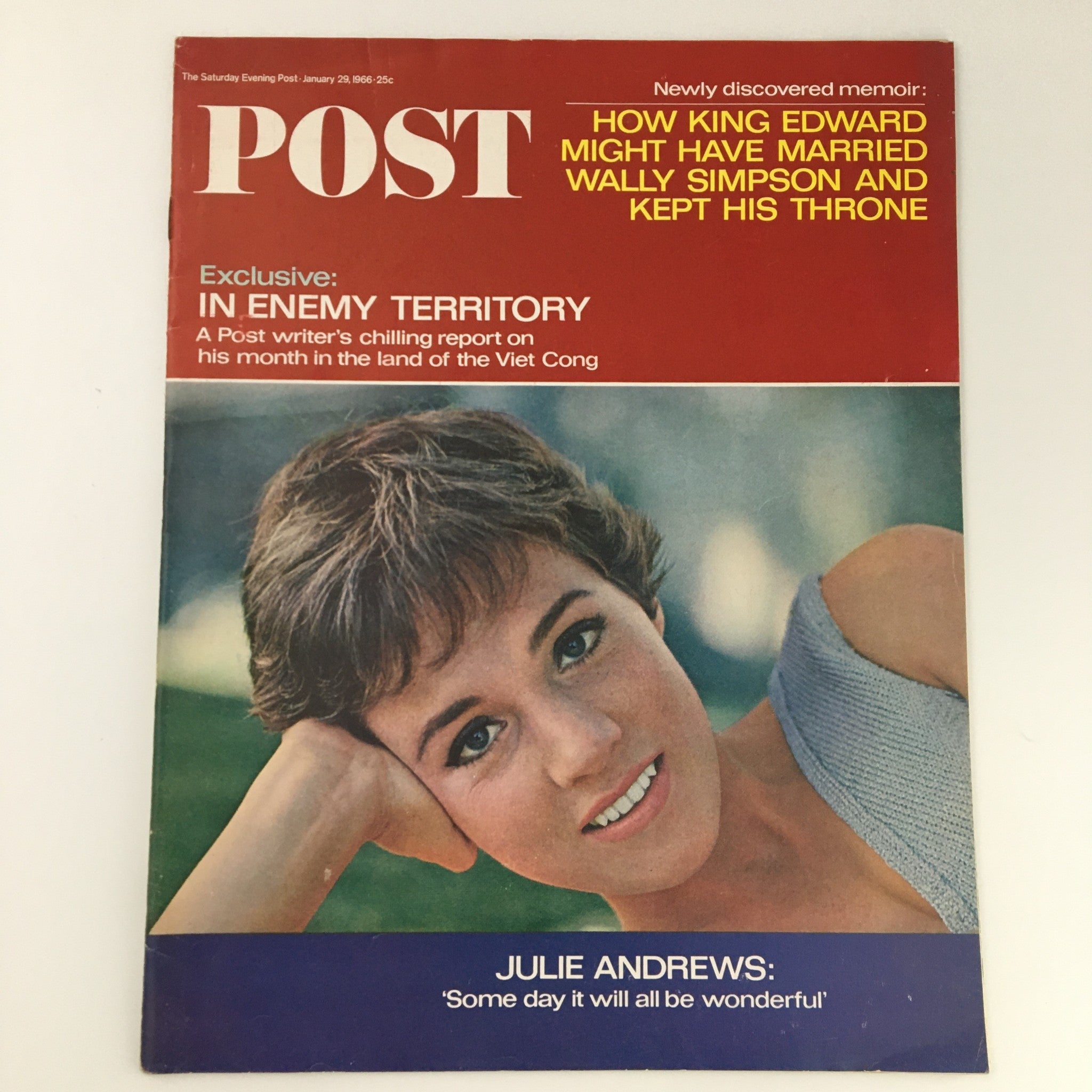 The Saturday Evening Post January 29 1966 Actress Julie Andrews Cover, Newsstand