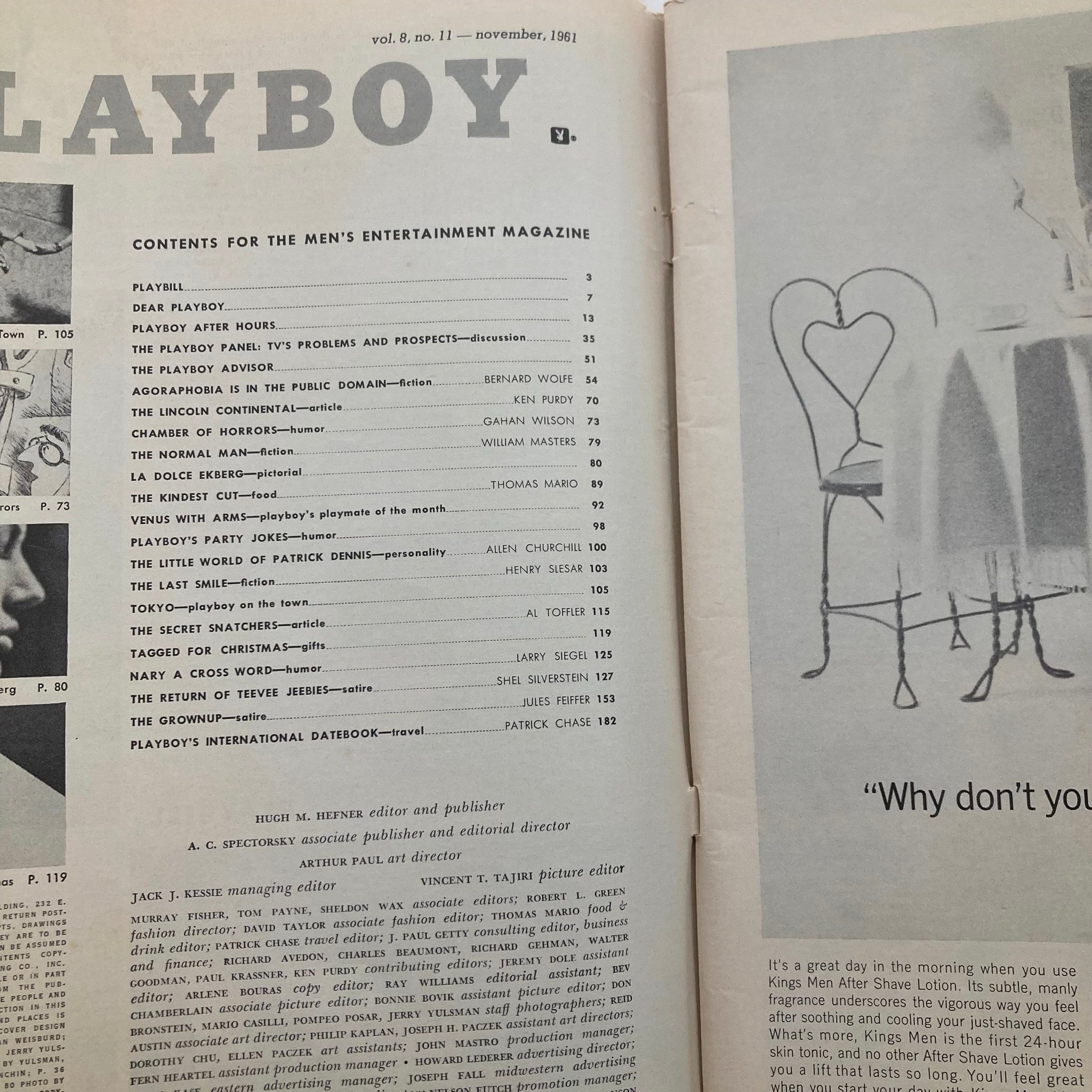 VTG Playboy Magazine November 1961 Dianne Radford No Label