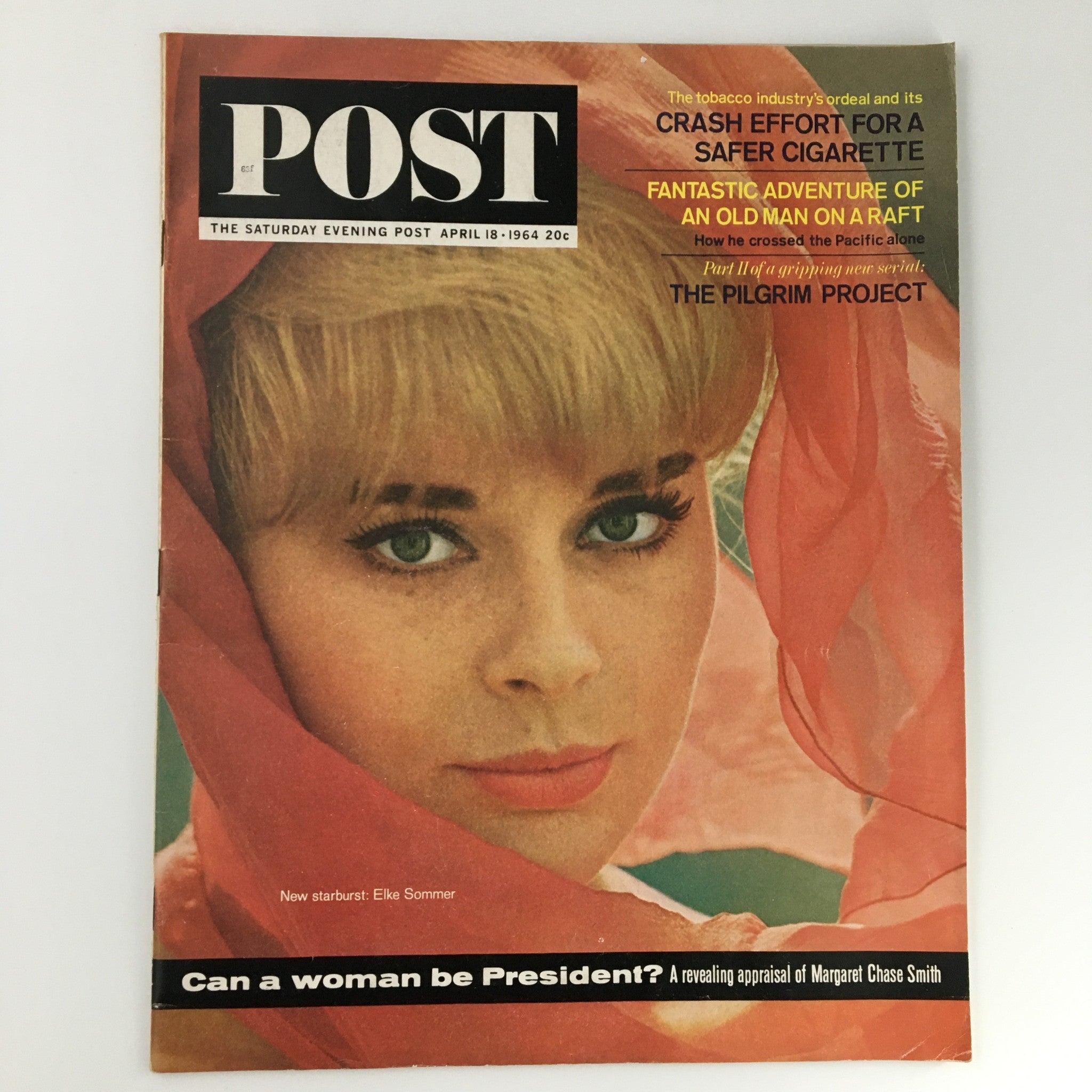 The Saturday Evening Post April 18 1964 Actress Elke Sommer Cover, Newsstand