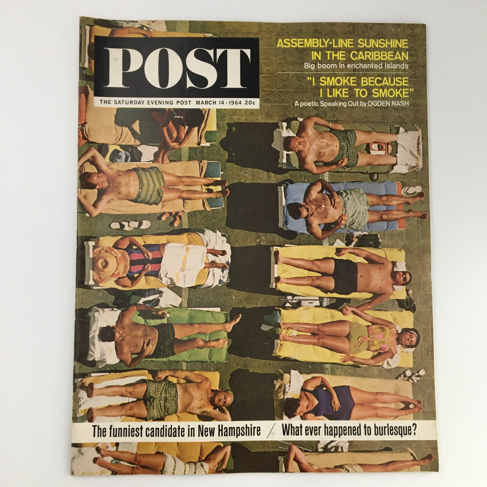 The Saturday Evening Post March 14 1964 The Caribbean Cover Feature, Newsstand