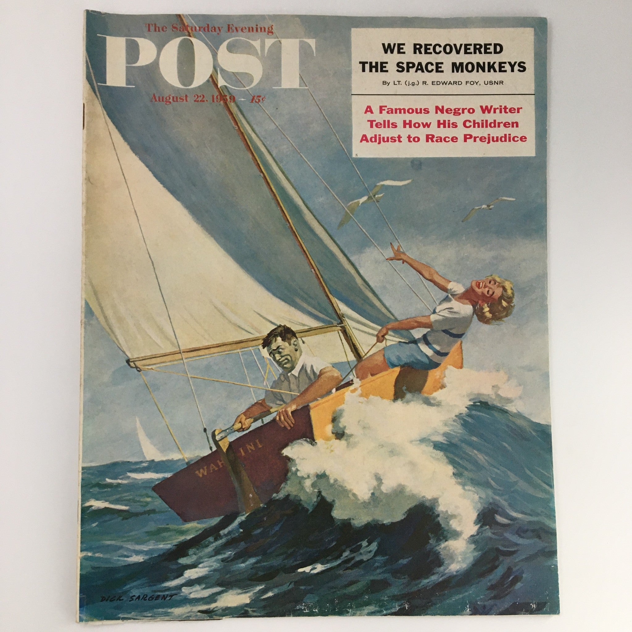 The Saturday Evening Post August 22 1959 Famous Negro Writer Feature, Newsstand