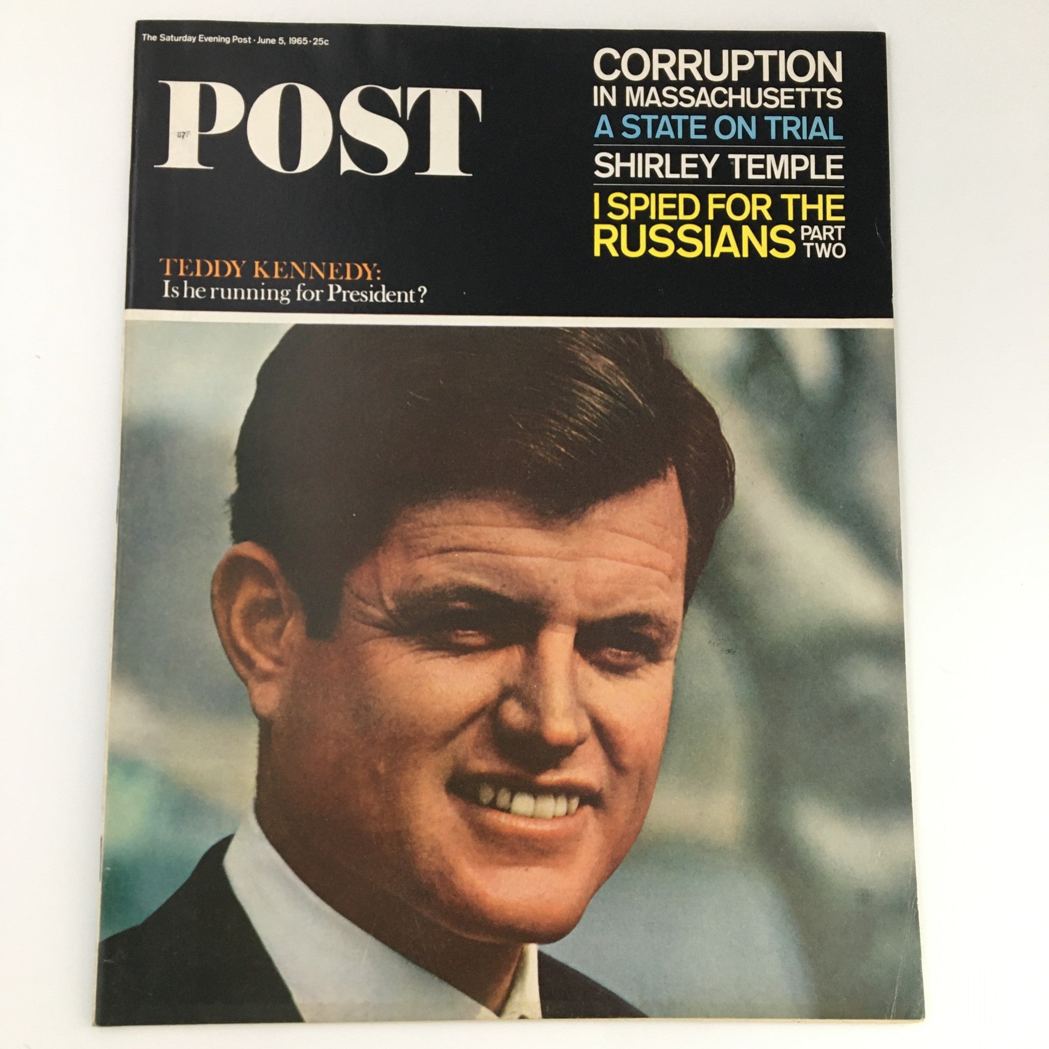 The Saturday Evening Post June 5 1965 Teddy Kennedy Cover Feature, Newsstand