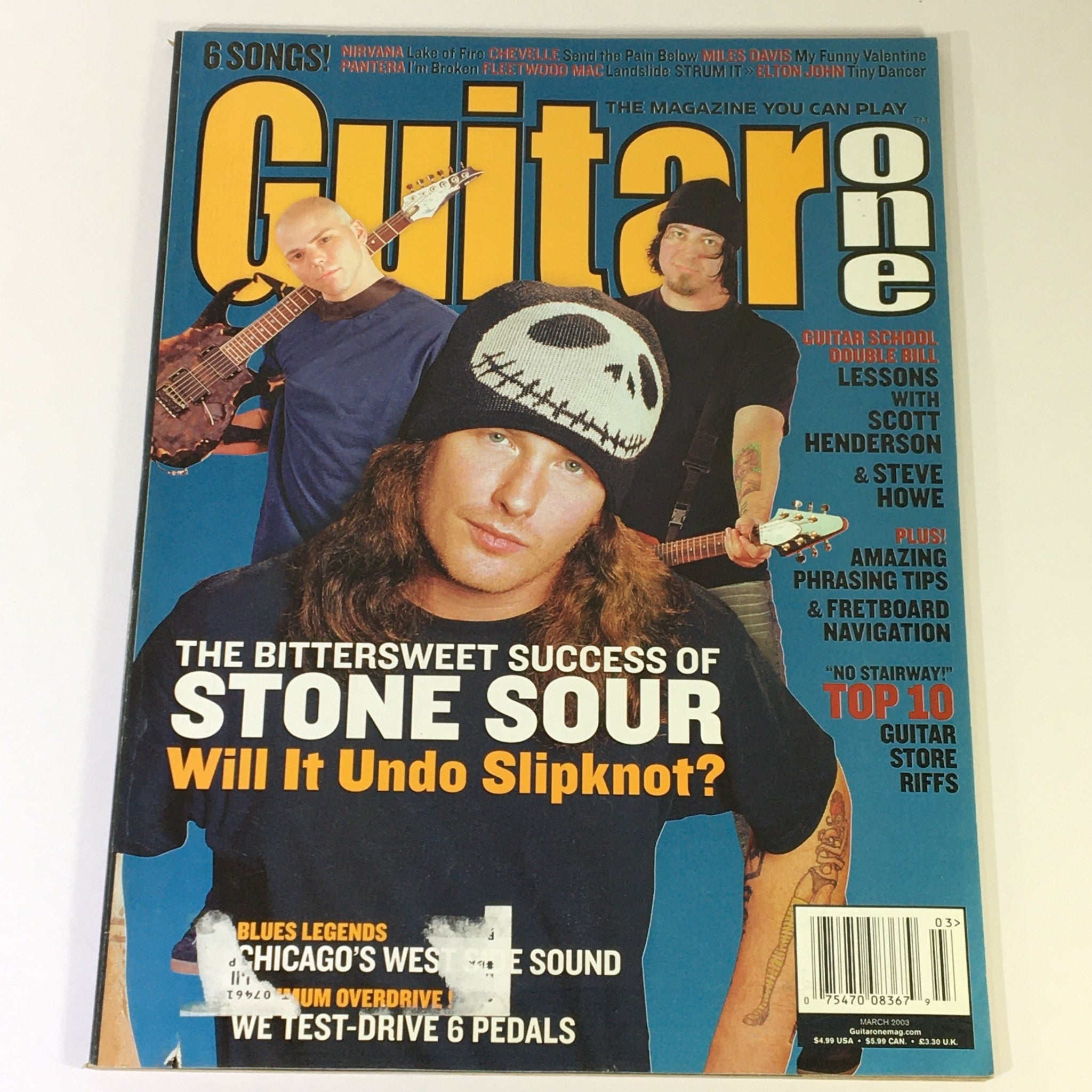 Guitar One Magazine March 2003 - Stone Sour, Johnny Marr, Ry Cooder, Moe & Ra