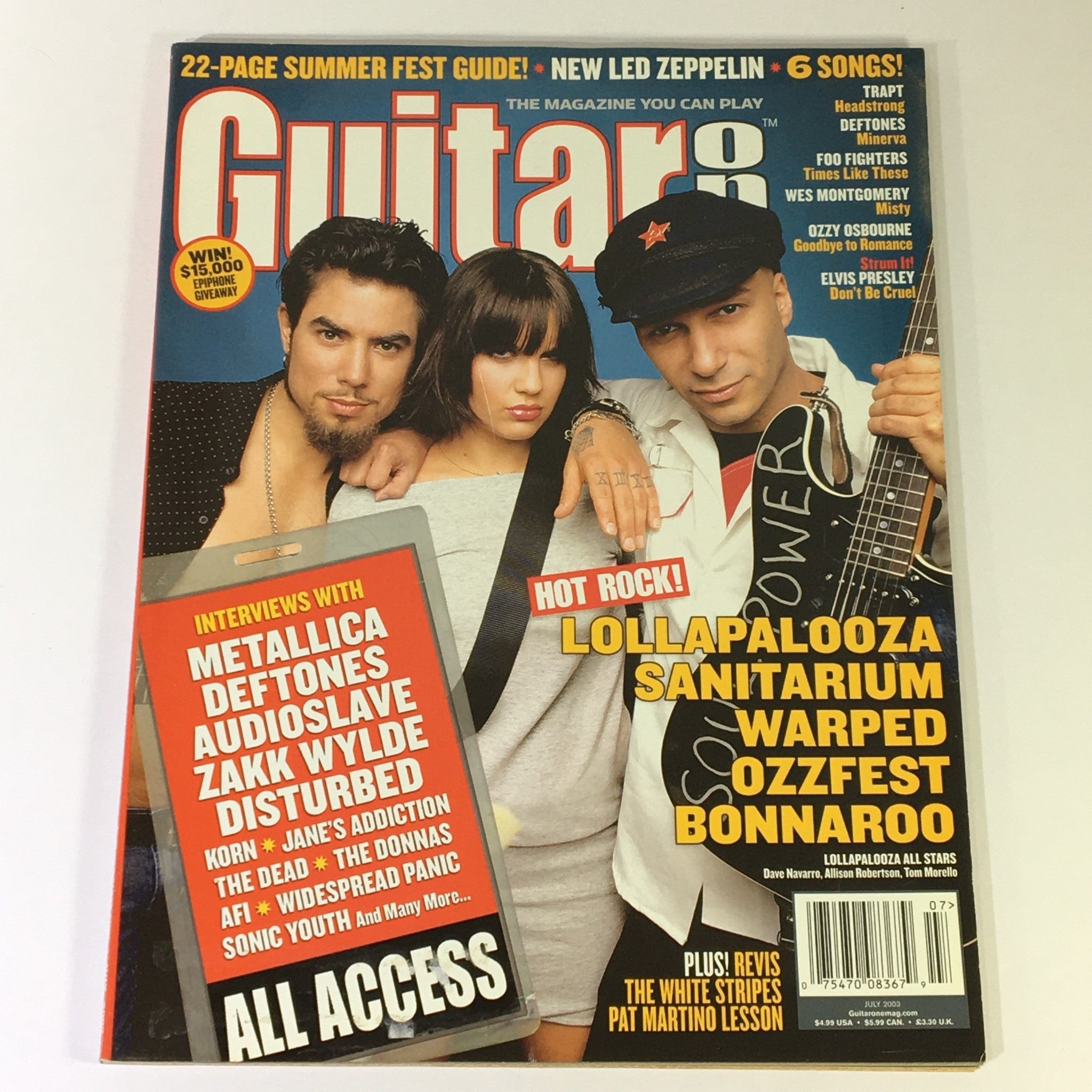 Guitar One Magazine July 2003 - The Noise of Summer / Hoobastank / Jon Madof