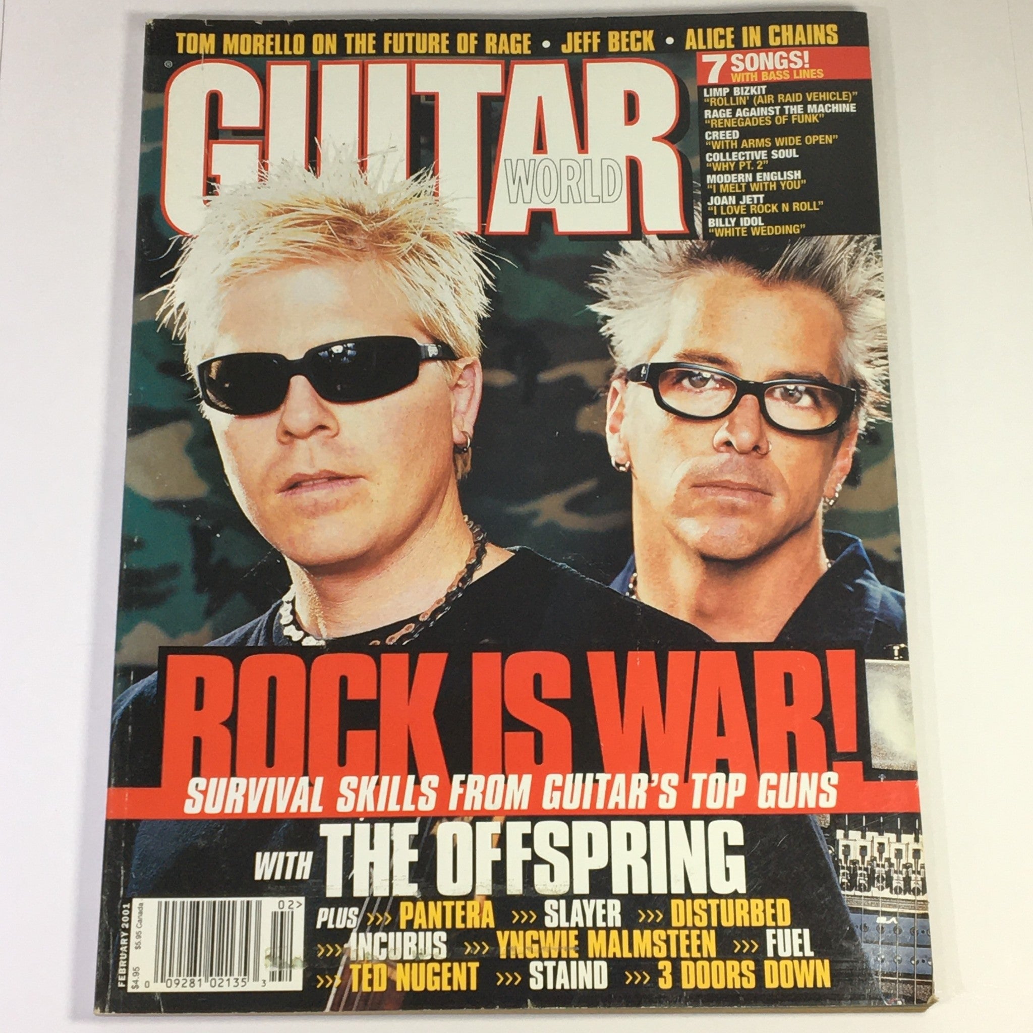 Guitar World February 2001 - The Offspring, Jeff Beck, Tom Morello & Ted Nugent