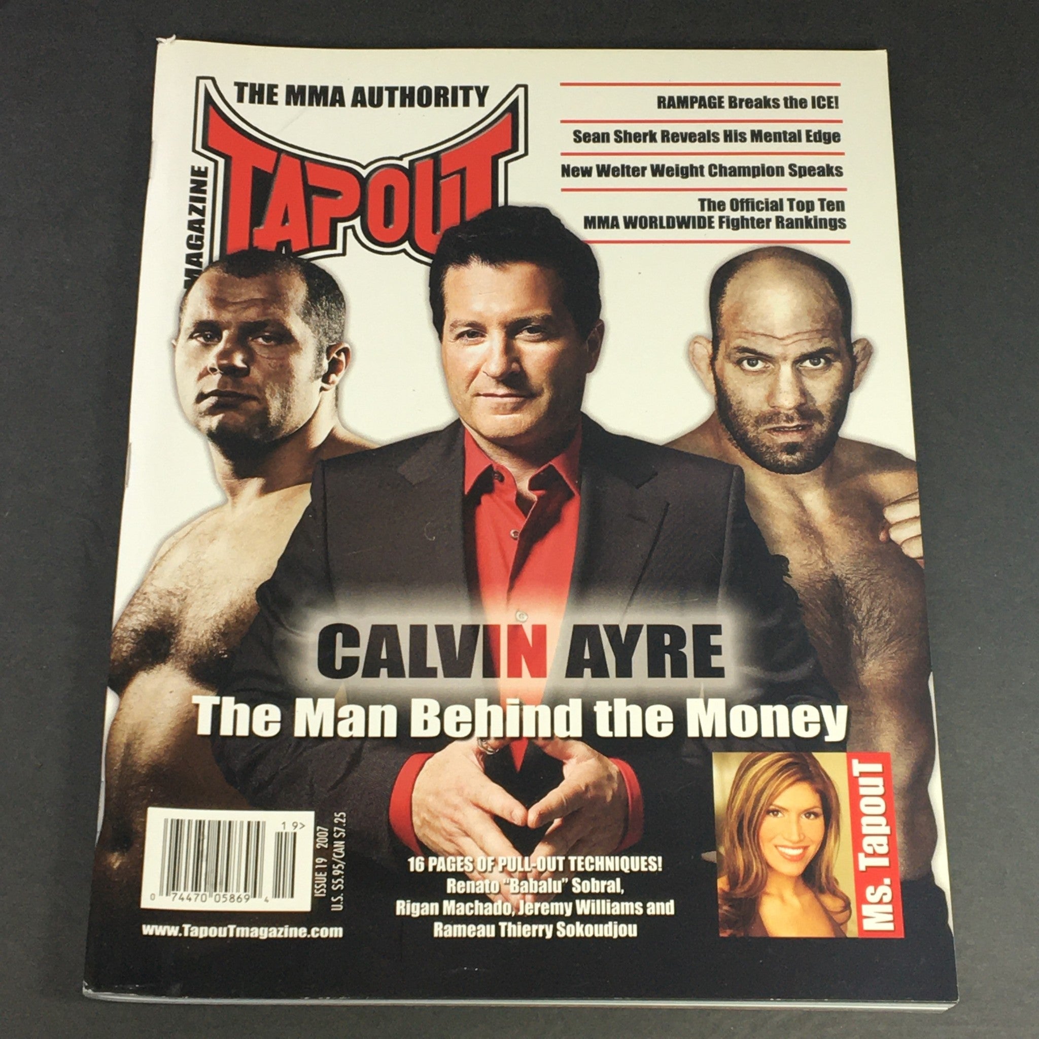 Tapout MMA Magazine #19 2007 - Calvin Ayre / Renato Sobra / Rigan Machado