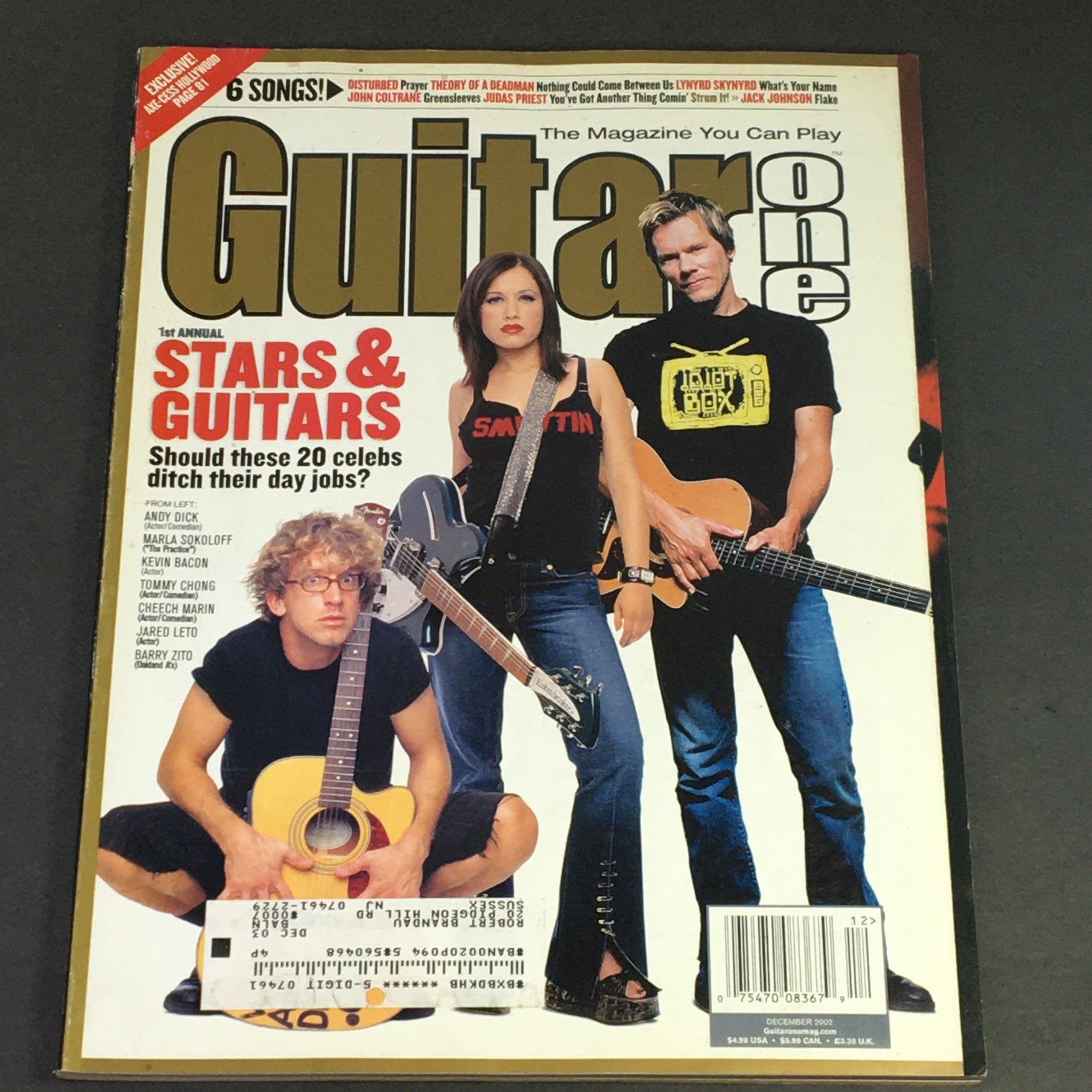 Guitar One Magazine December 2002 - Stars & Guitars, Andy Dick & Marla Sokoloff