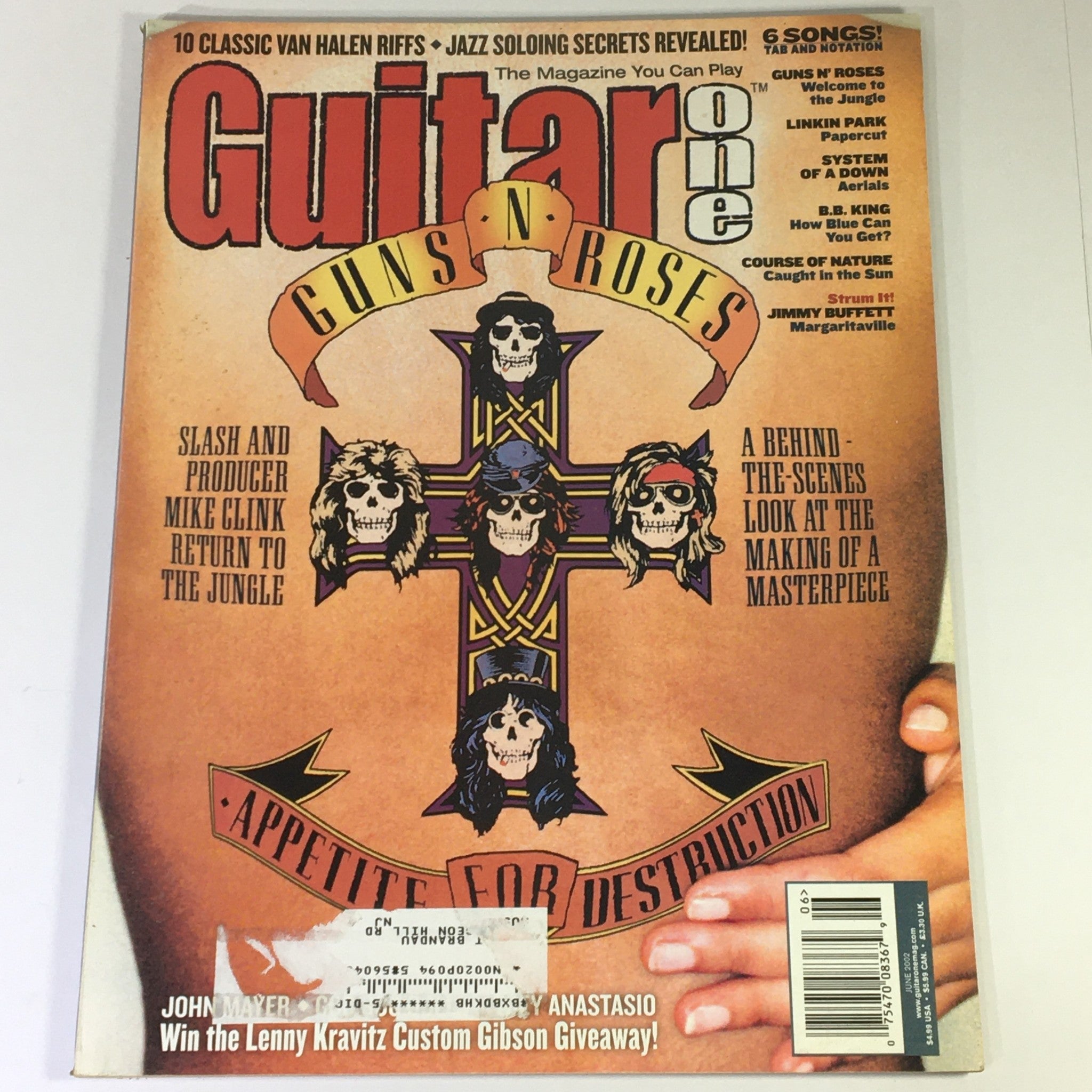 Guitar One Magazine June 2002 - Guns n' Roses, Linkin Park & System of a Down