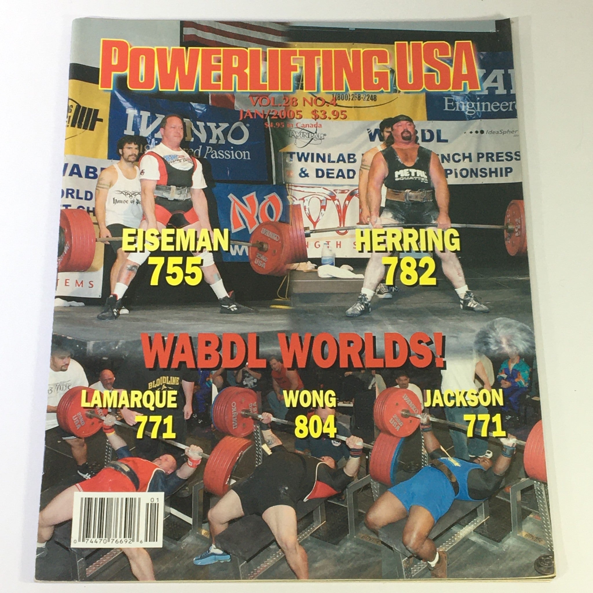 Powerlifting USA January 2005 Vol 28 #4 - WABDL Champs Tom Eiseman & George H.