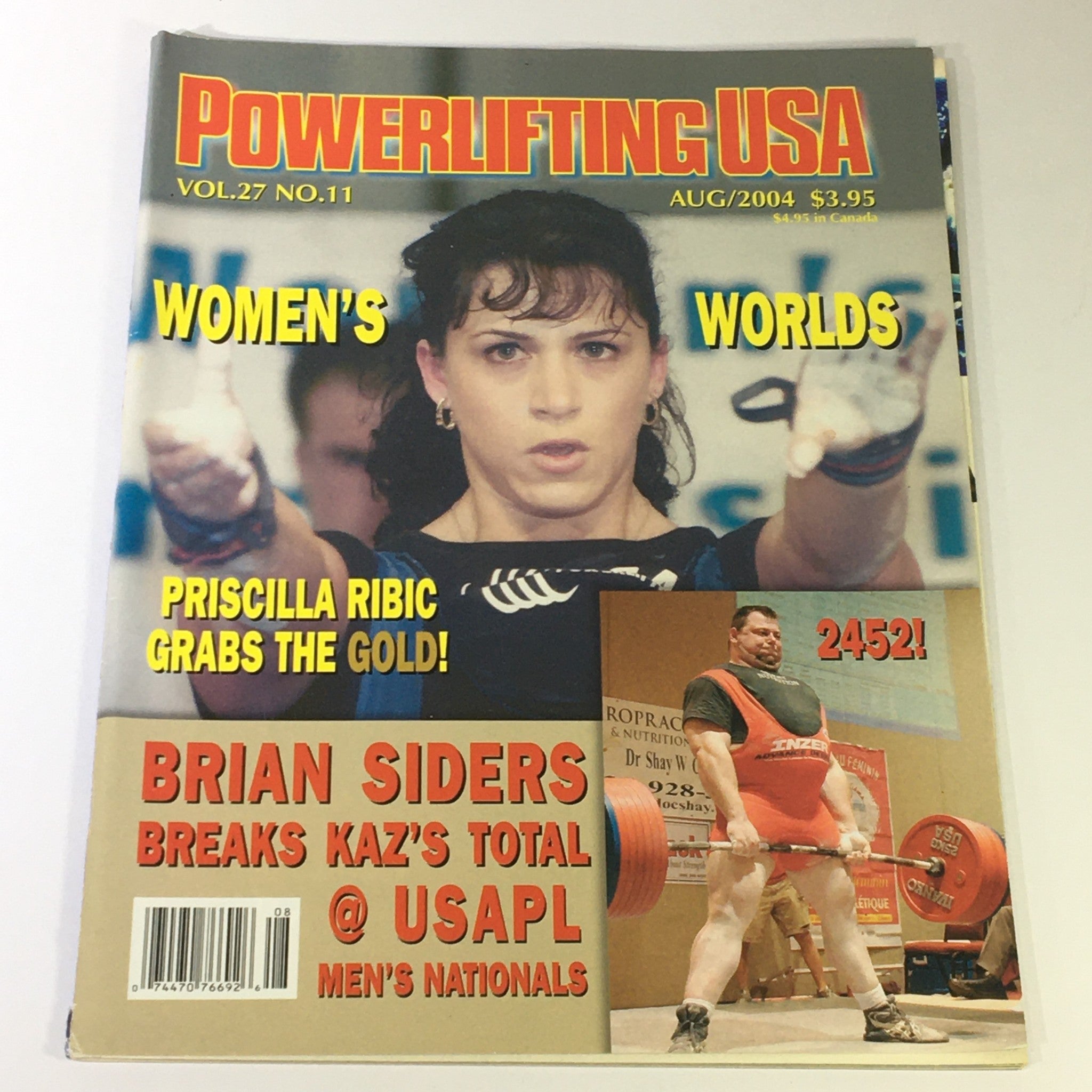 Powerlifting USA August 2004 Vol 27 #11 - Priscilla Ribic and Brian Siders