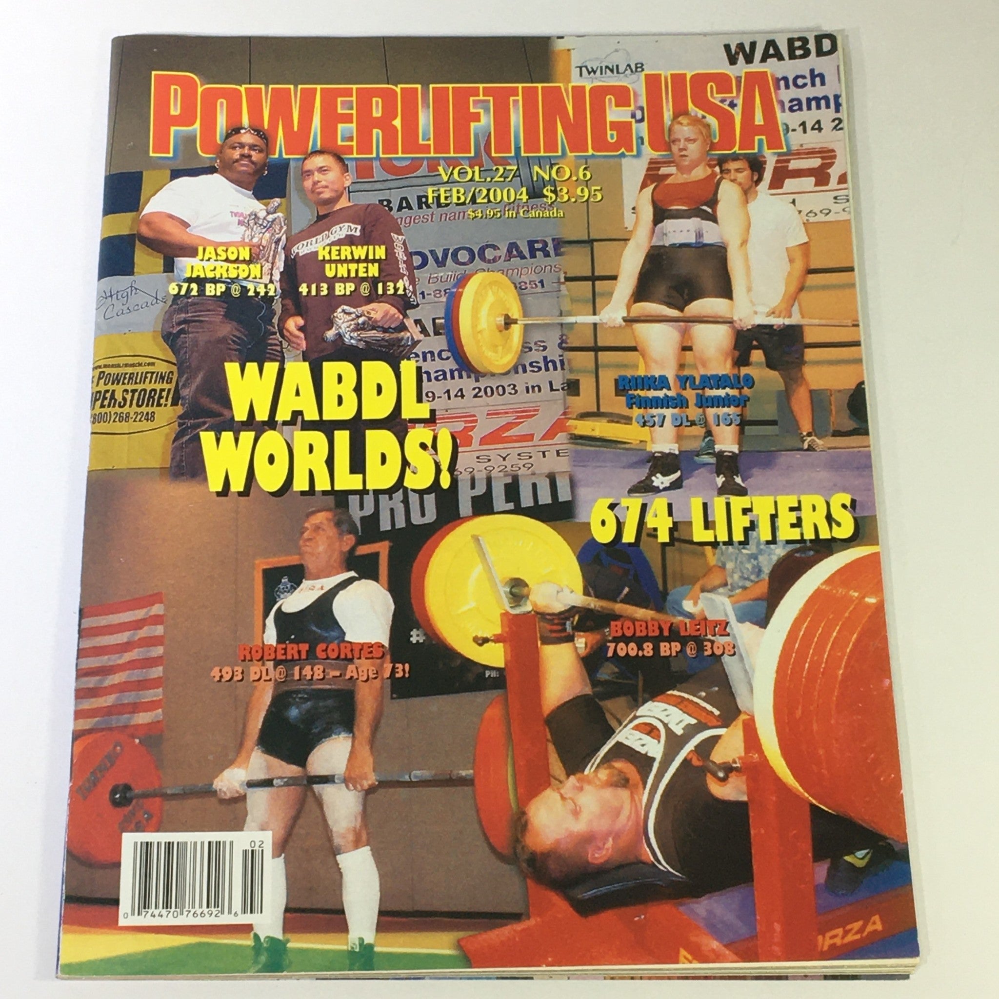 Powerlifting USA February 2004 Vol 27 #6 - Jason Jackson, Kerwin Unten, Riika Y,