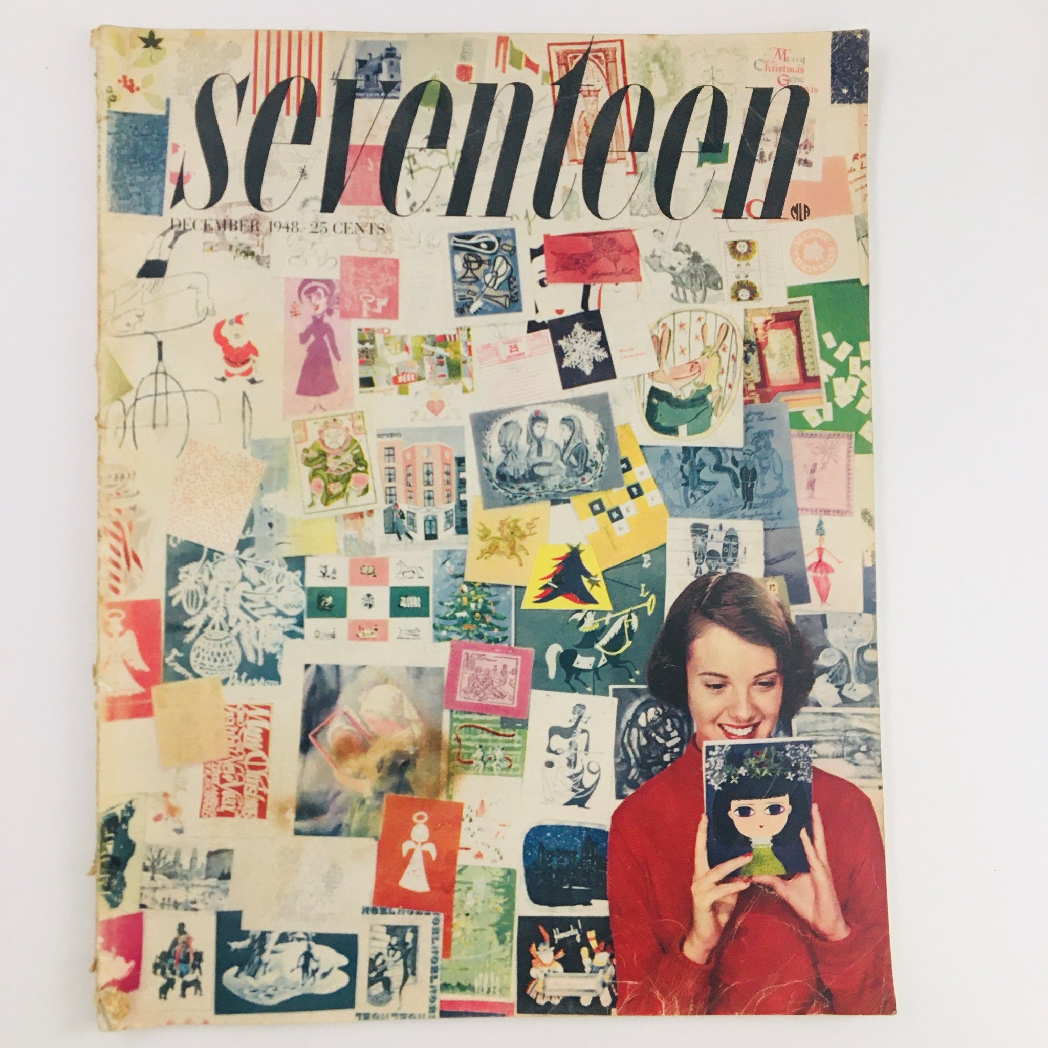 Seventeen Magazine December 1948 Faille and Taffeta Go Calling On Xmas No Label