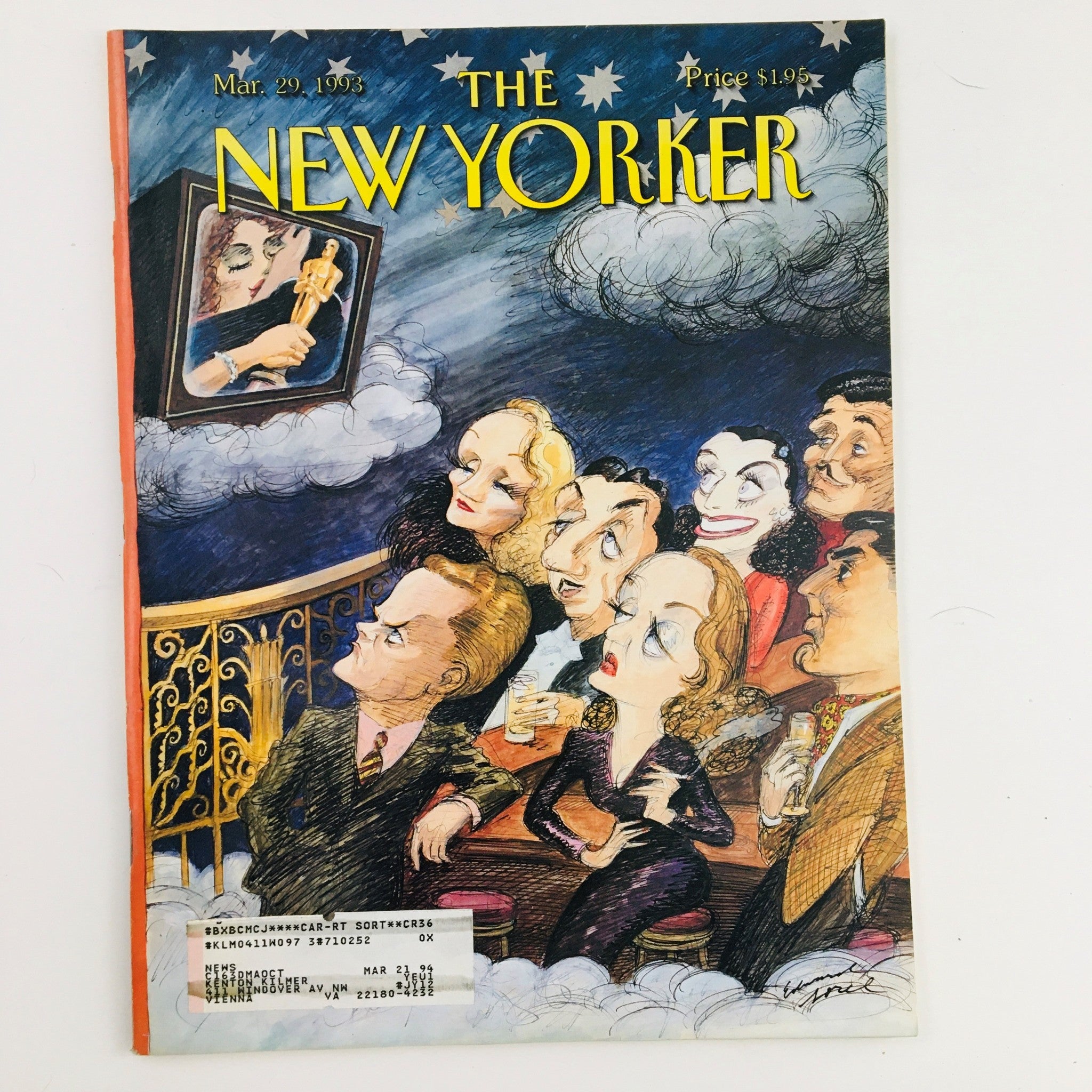 The New Yorker Magazine March 29 1993 Theme Starry Night by Edward Sorel