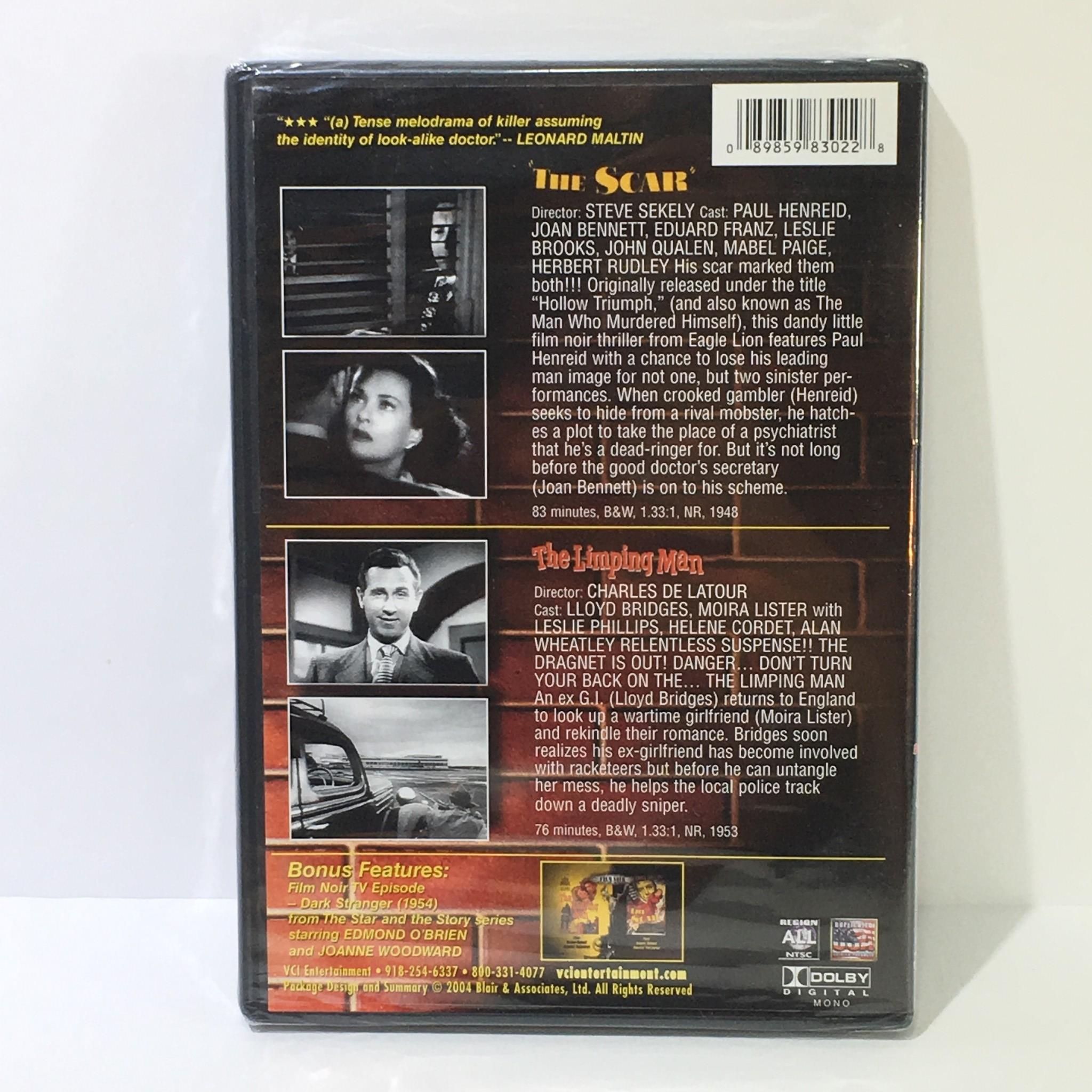 Classic Film Noir Double Feature: The Scar - The Limping Man DVD NEW & Sealed