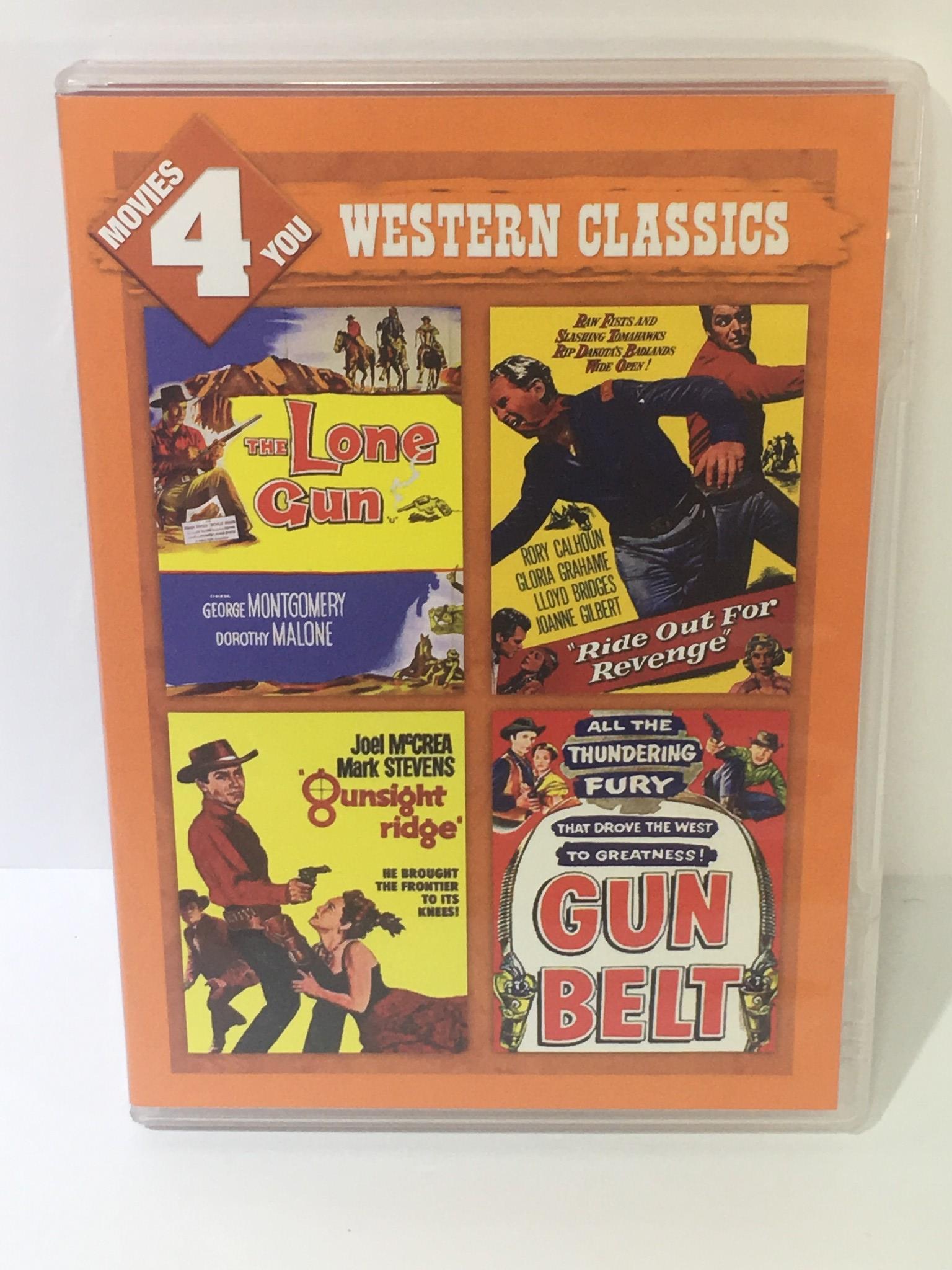 Western Classics: Lone Gun/ Ride Out For Revenge / Gunsight Ridge / Gun Belt DVD