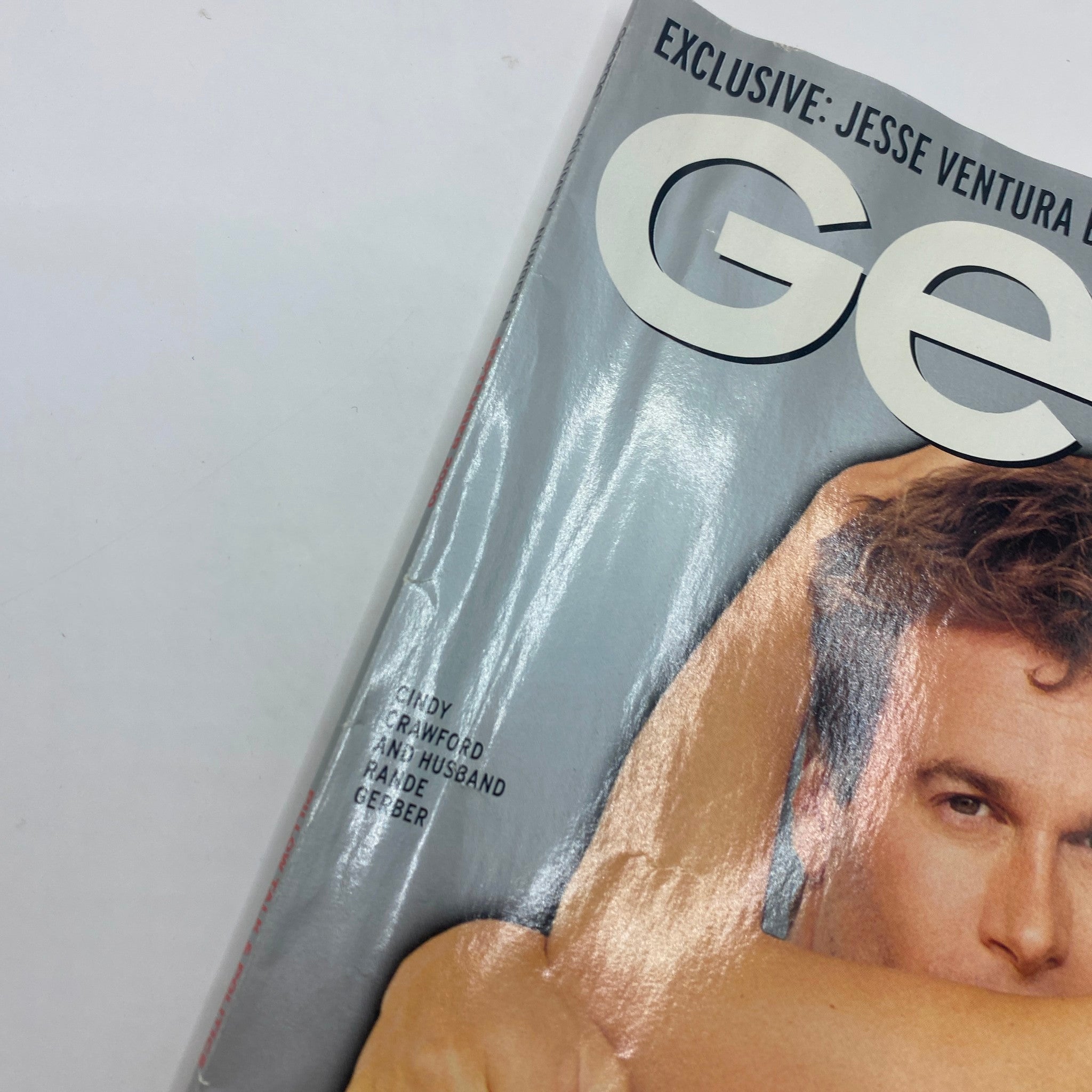 George Magazine September 2000 Cindy Crawford and Husband Rande Gerber Cover