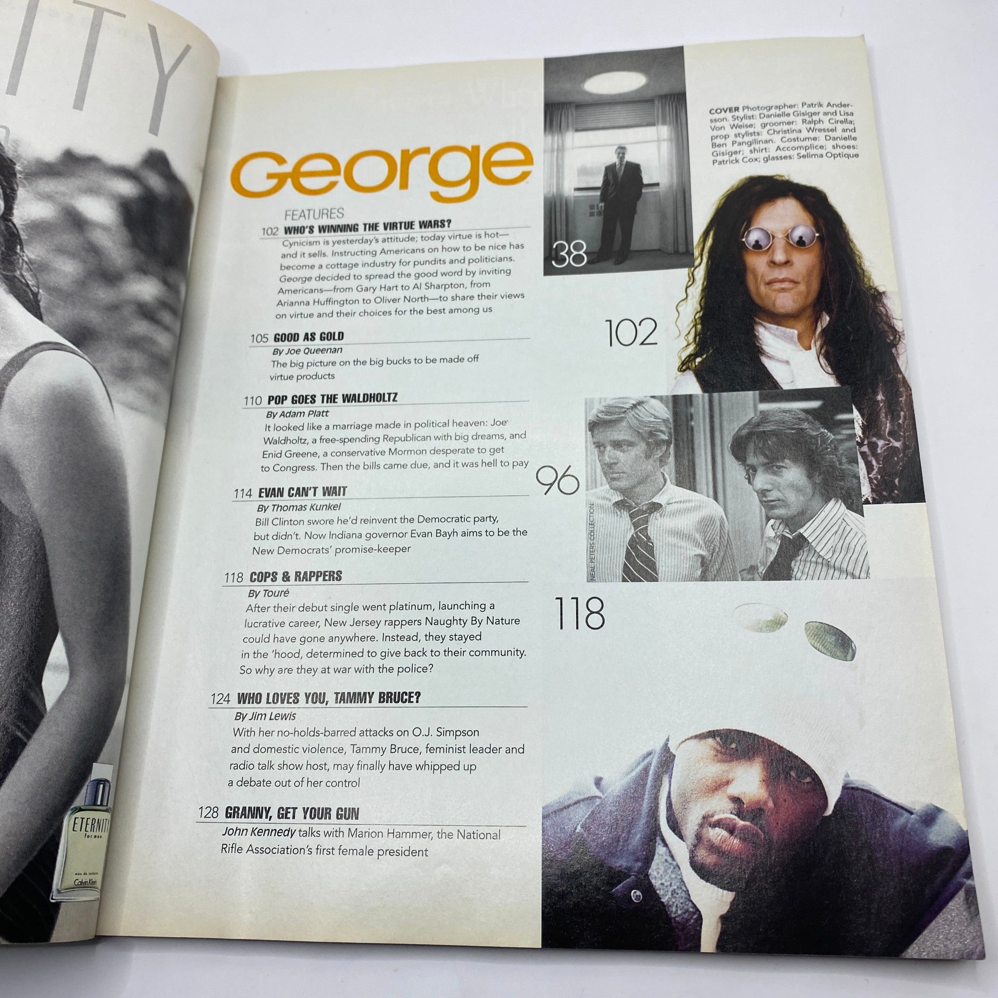 George Magazine April - May 1996 Howard Stern Cover / Candice Bergen