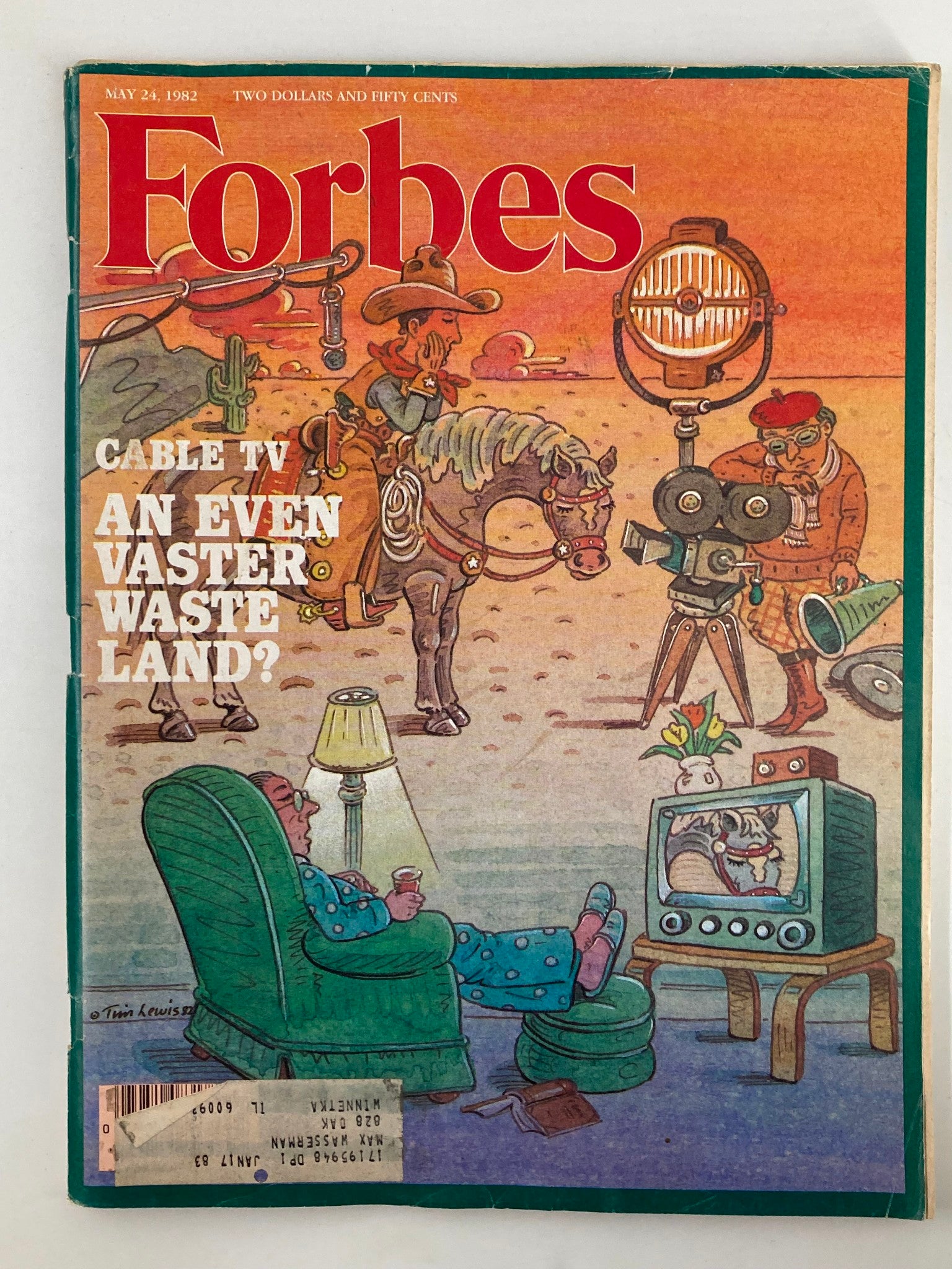 VTG Forbes Magazine May 24 1982 Cable TV An Even Vaster Waste Land?