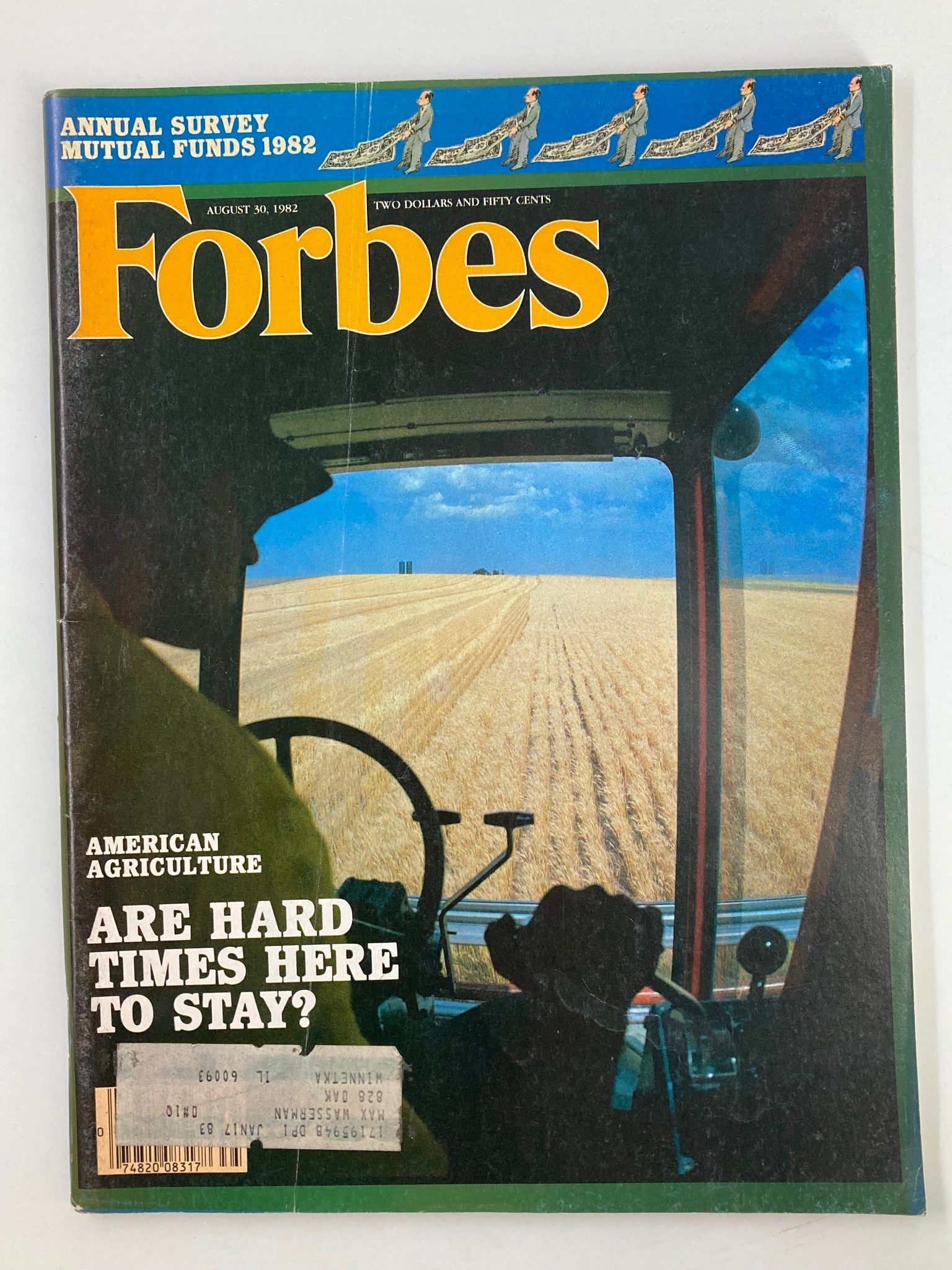 VTG Forbes Magazine August 30 1982  Agriculture Are Hard Times Here To Stay?