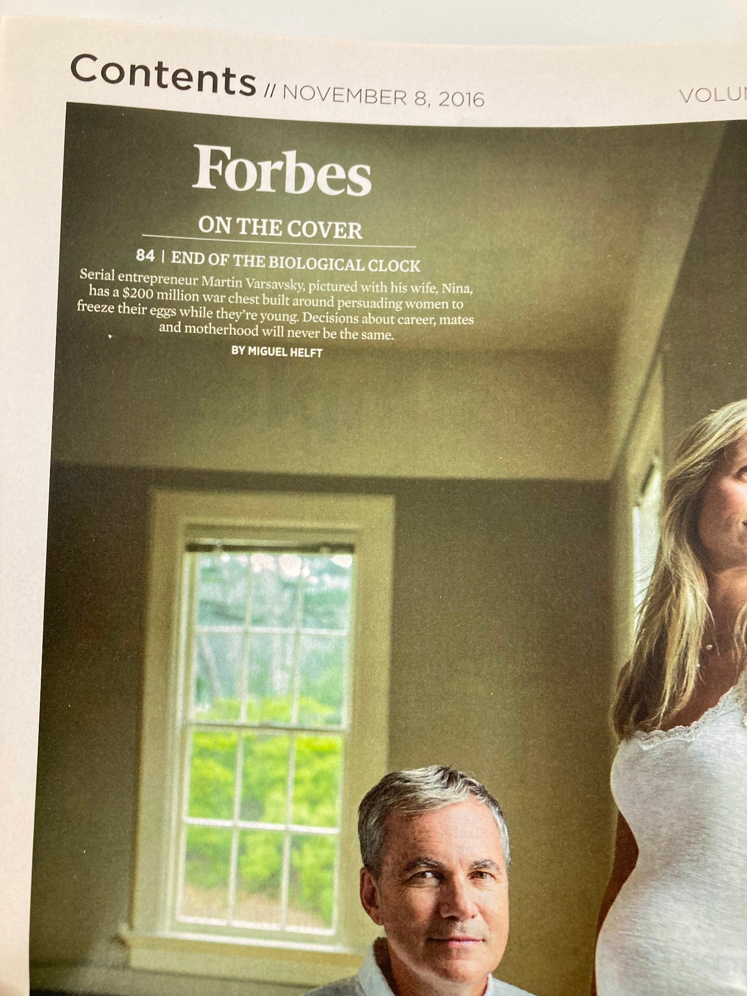 Forbes Magazine November 8 2016 Martin Varsavsky End of the Biological Clock