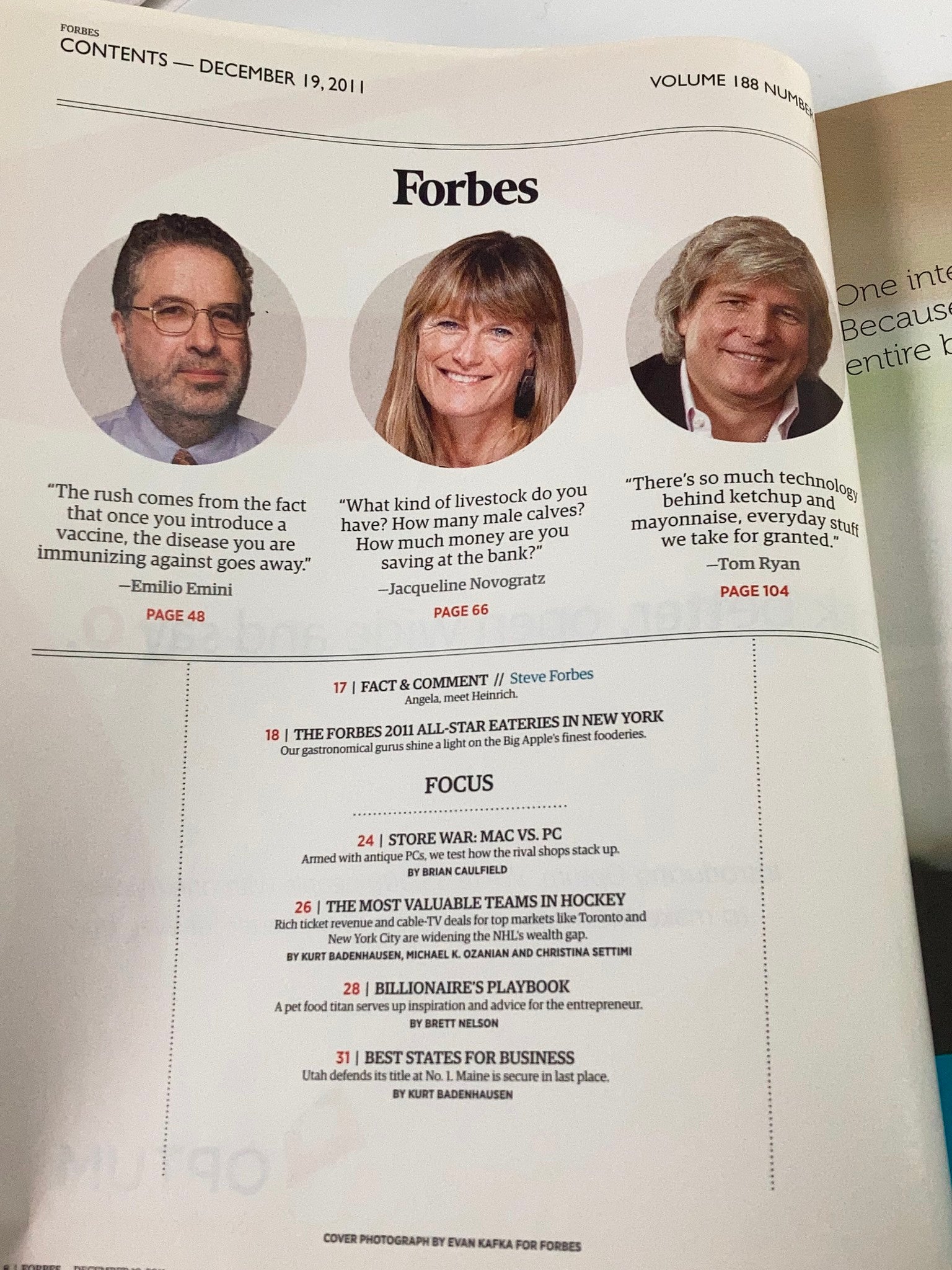 Forbes Magazine December 19 2011 Jacqueline Novogratz of Acumen Fund No Label