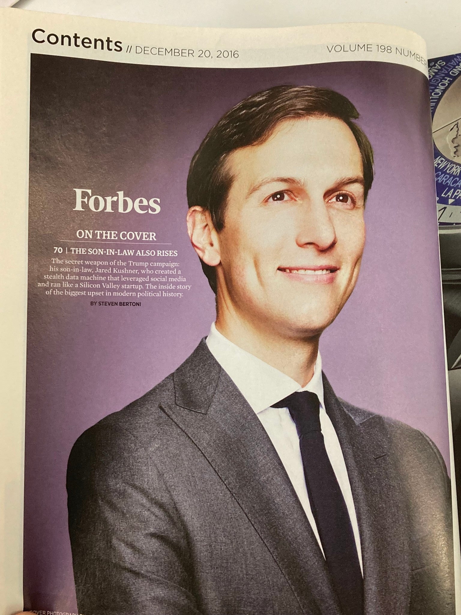 Forbes Magazine December 20 2016 Jared Kushner Got Trump Elected No Label