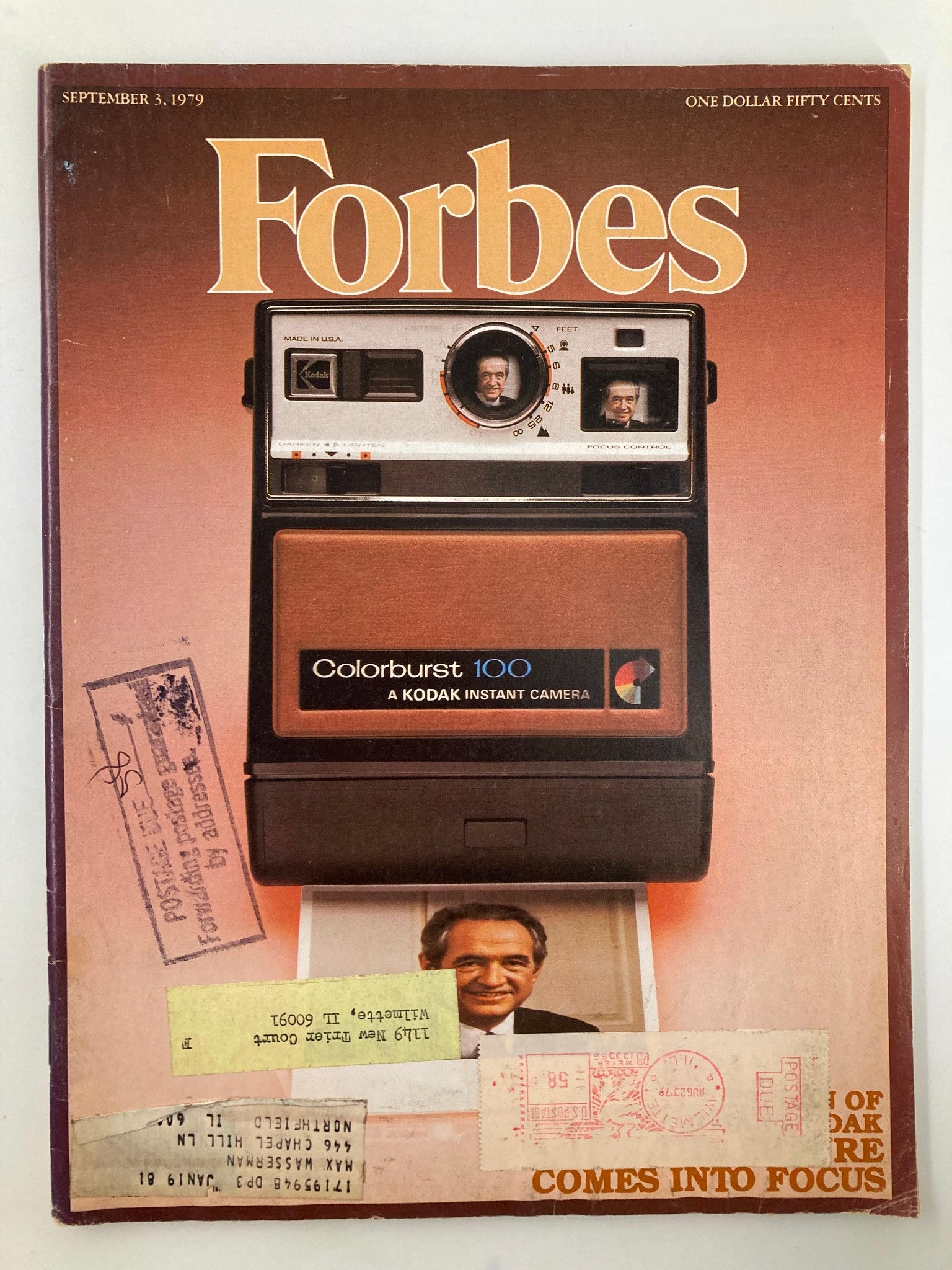 VTG Forbes Magazine September 3 1979 Colorburst 100 A Kodak Instant Camera