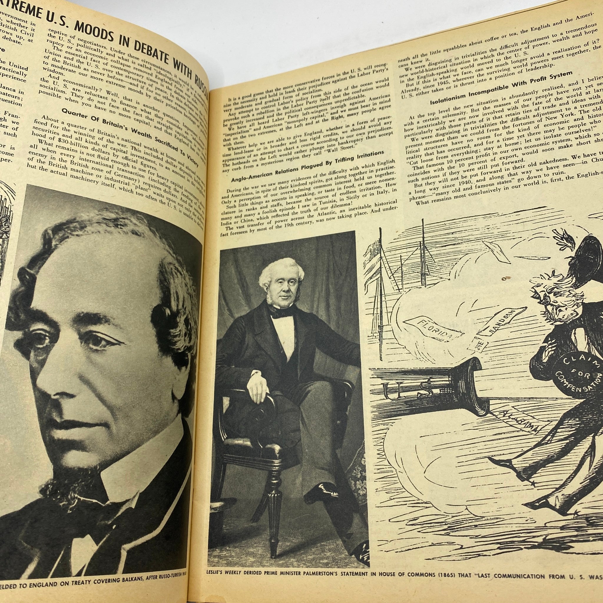 Interior pages of the VTG See Magazine January 1948 Vol 7 No. 1 featuring articles and historical figures, showcasing the magazine's content and layout.