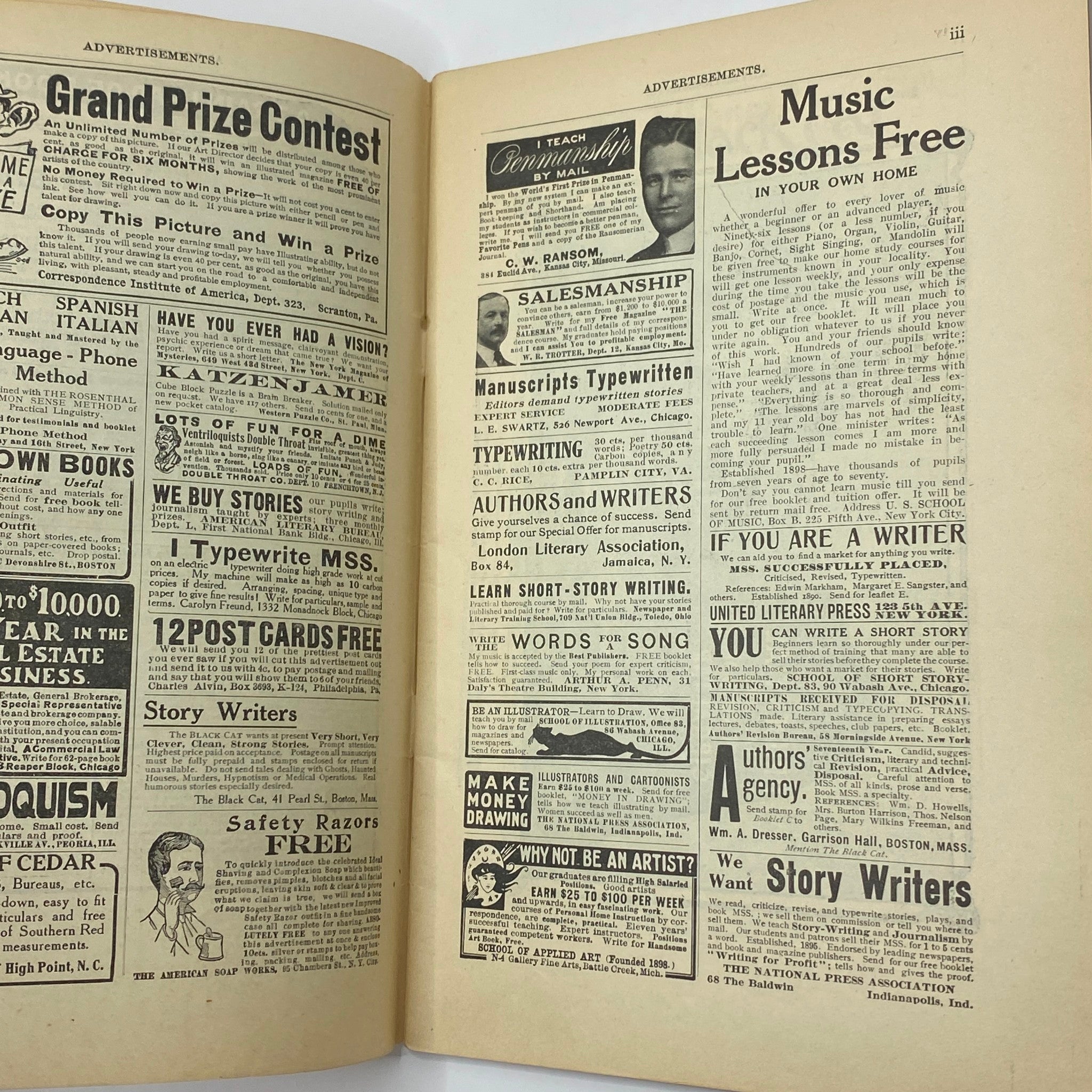 VTG The Black Cat Magazine March 1909 The Mystery of Sally No Label VG