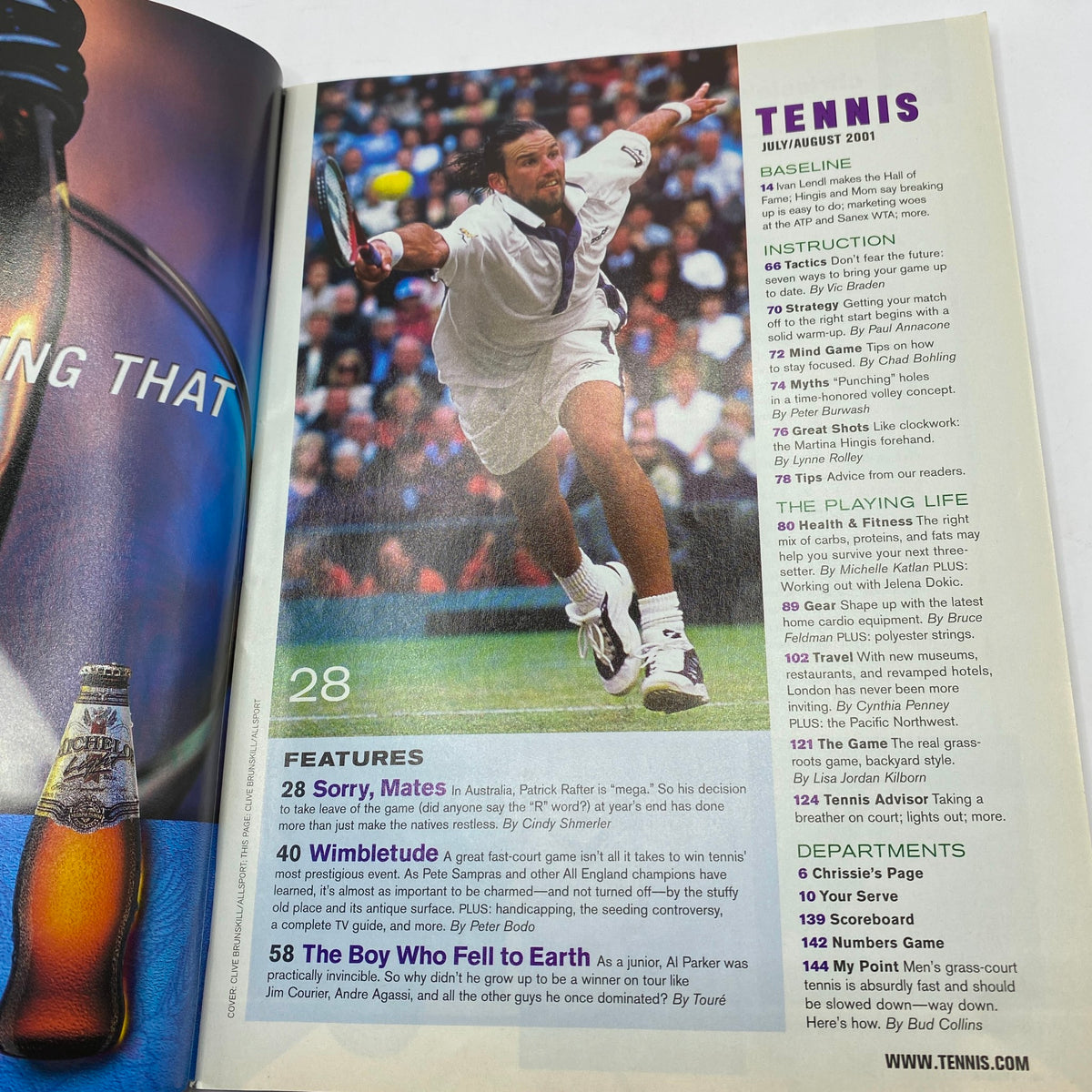 Patrick Rafter Magazine Tennis Magazine July 2001 Patrick Rafter