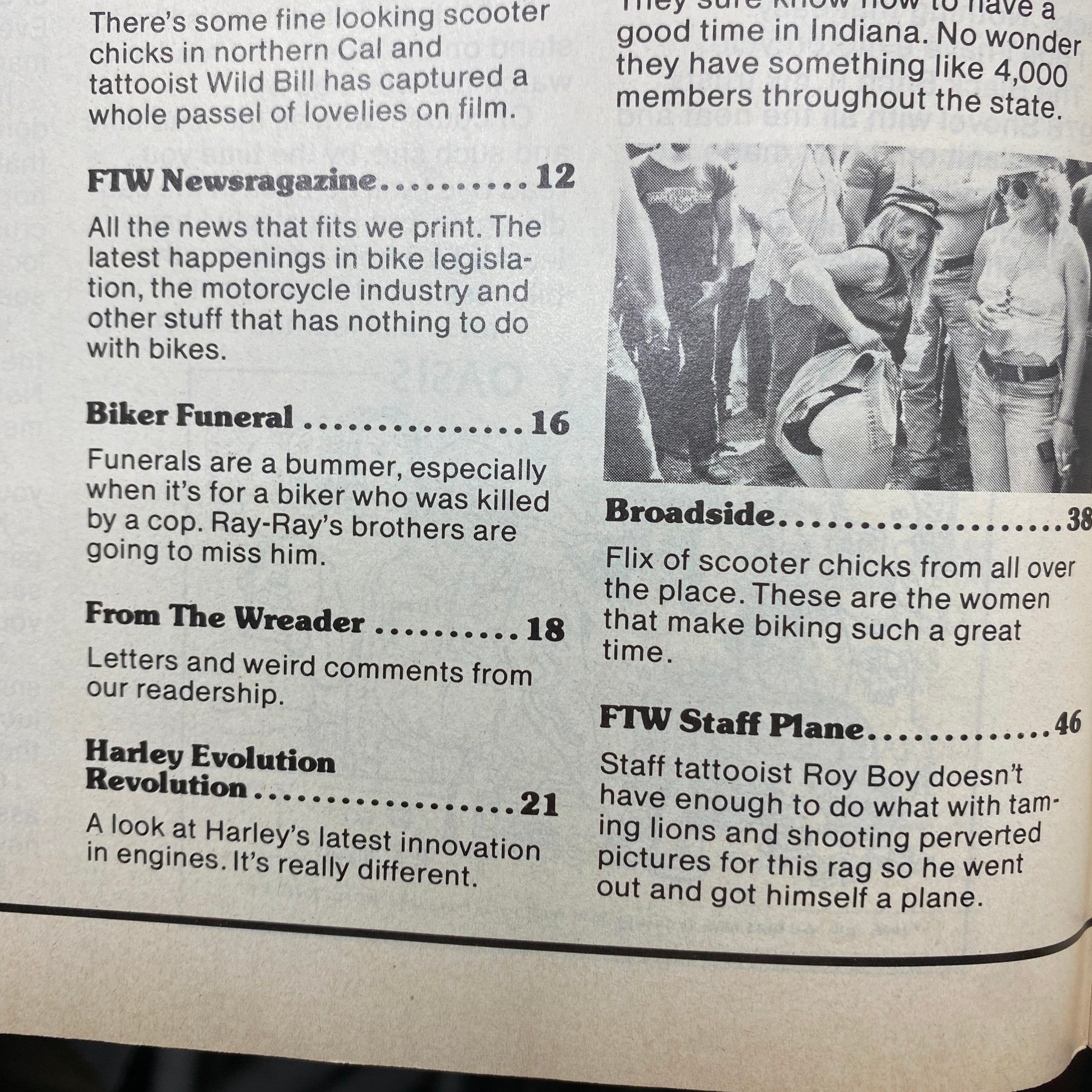 VTG Biker Lifestyle Magazine January 1984 Vol 4 No. 1 Welcome to 1984 No Label