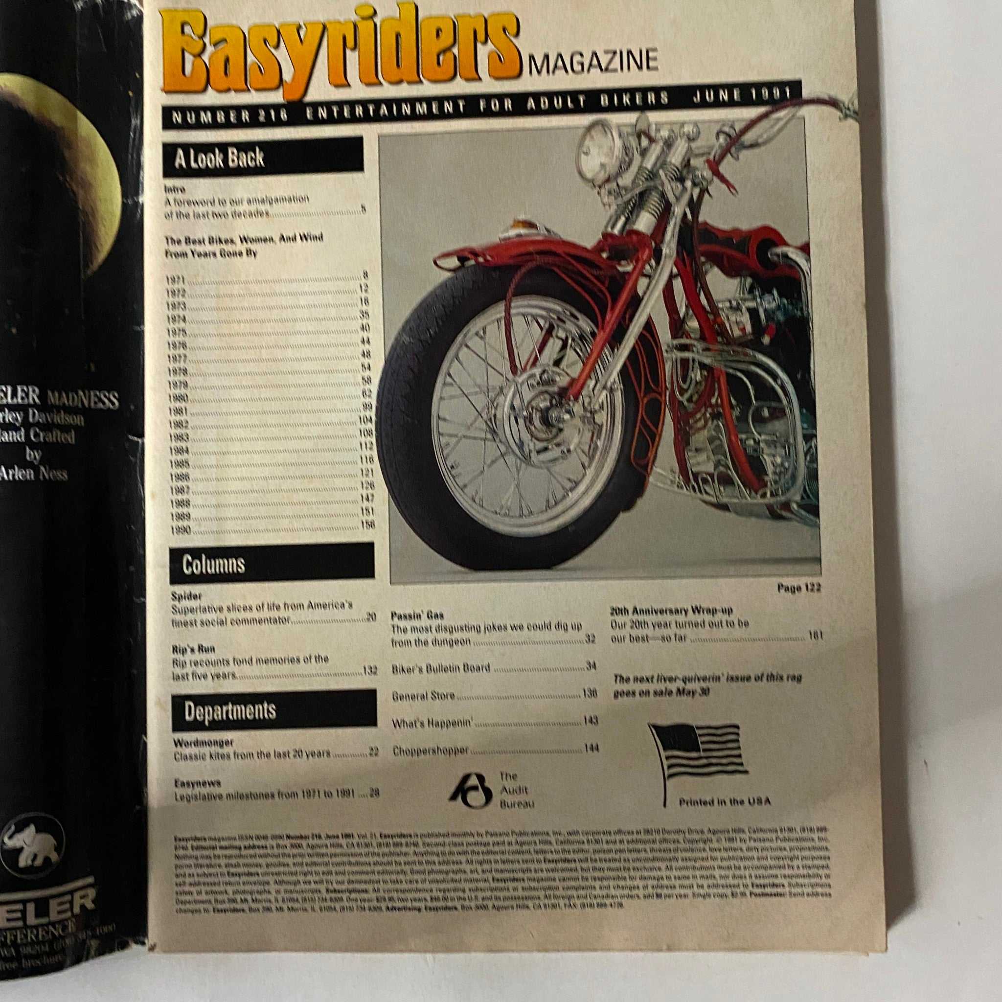 VTG Easyriders Magazine June 1991 A Look Back at 20 Years No Label