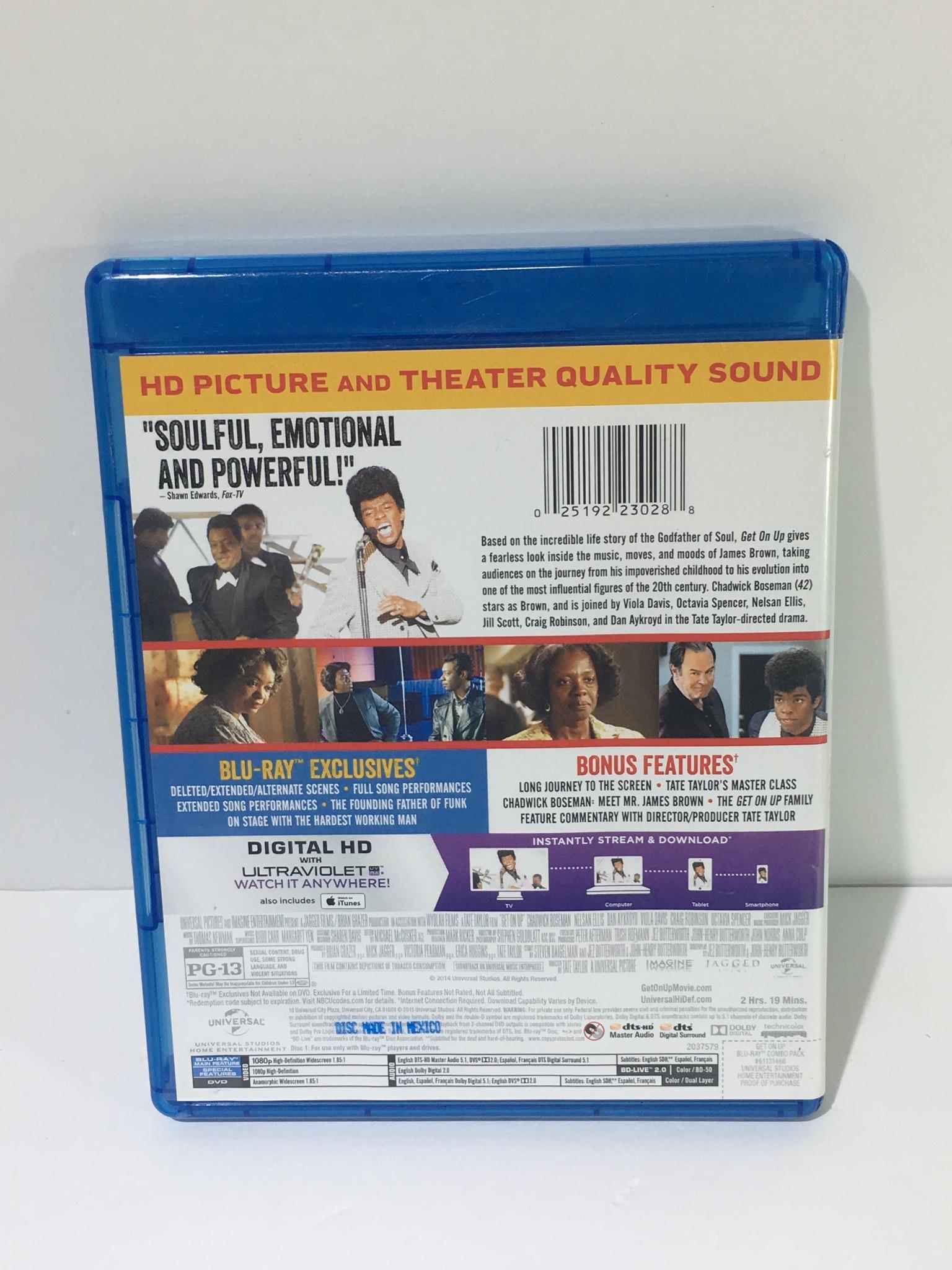 Chadwick Boseman Get On Up: The James Brown Story Blu-ray Disc