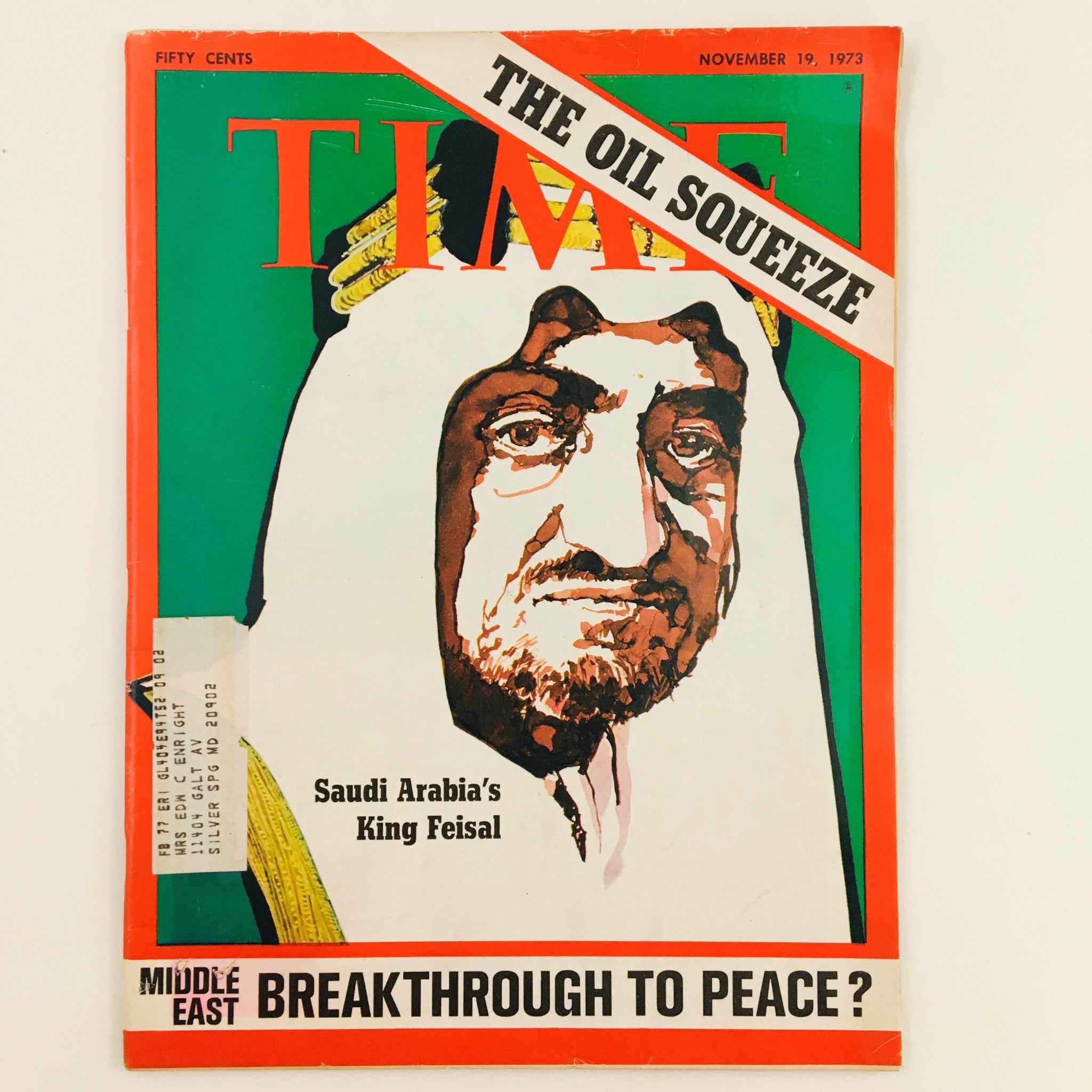 VTG Time Magazine November 19 1973 Vol. 102 No. 21 Saudi Arabia's King Feisal