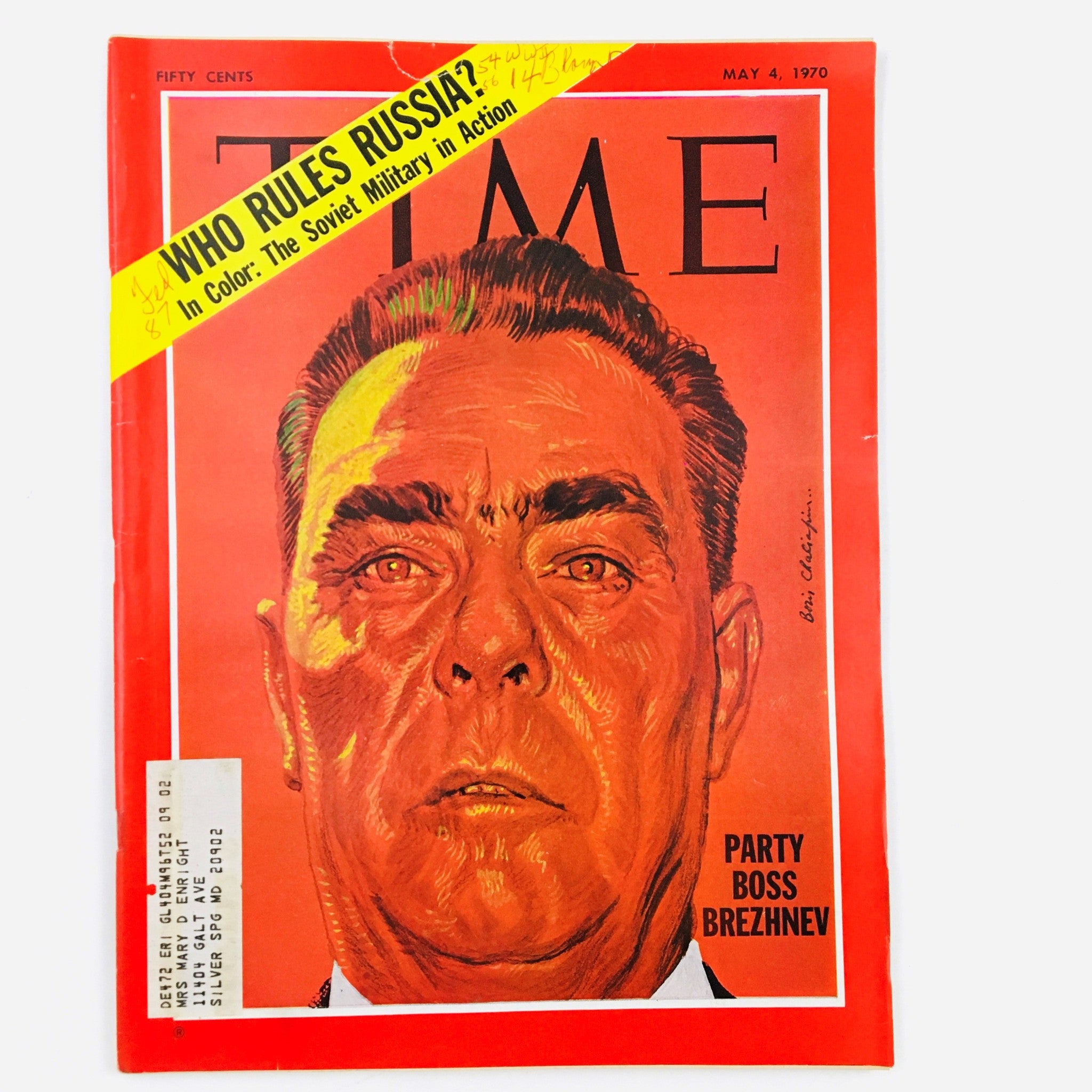 VTG Time Magazine May 4 1970 Vol. 95 No. 18 Party Boss Leonid Brezhnev