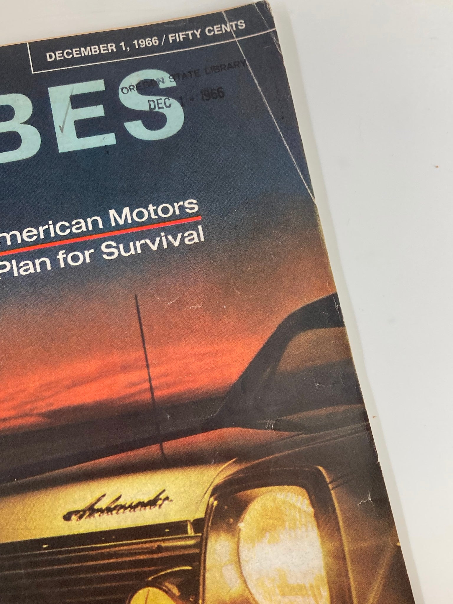 VTG Forbes Magazine December 1 1966 American Motors Plan for Survival