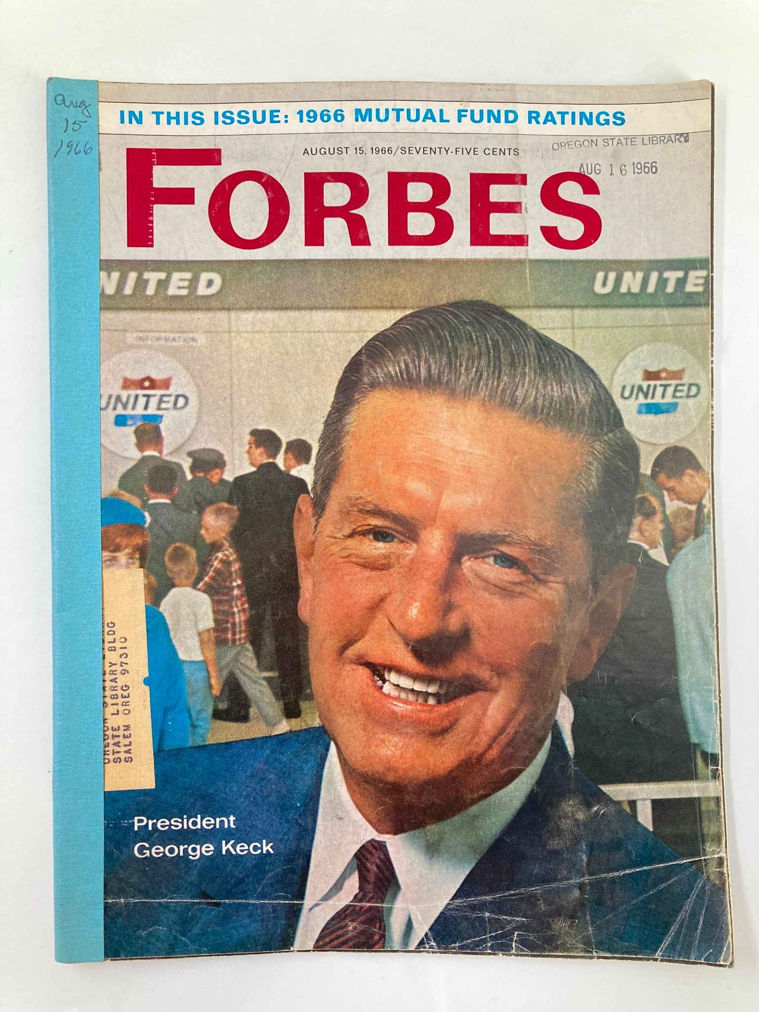 VTG Forbes Magazine August 15 1966 President George Keck