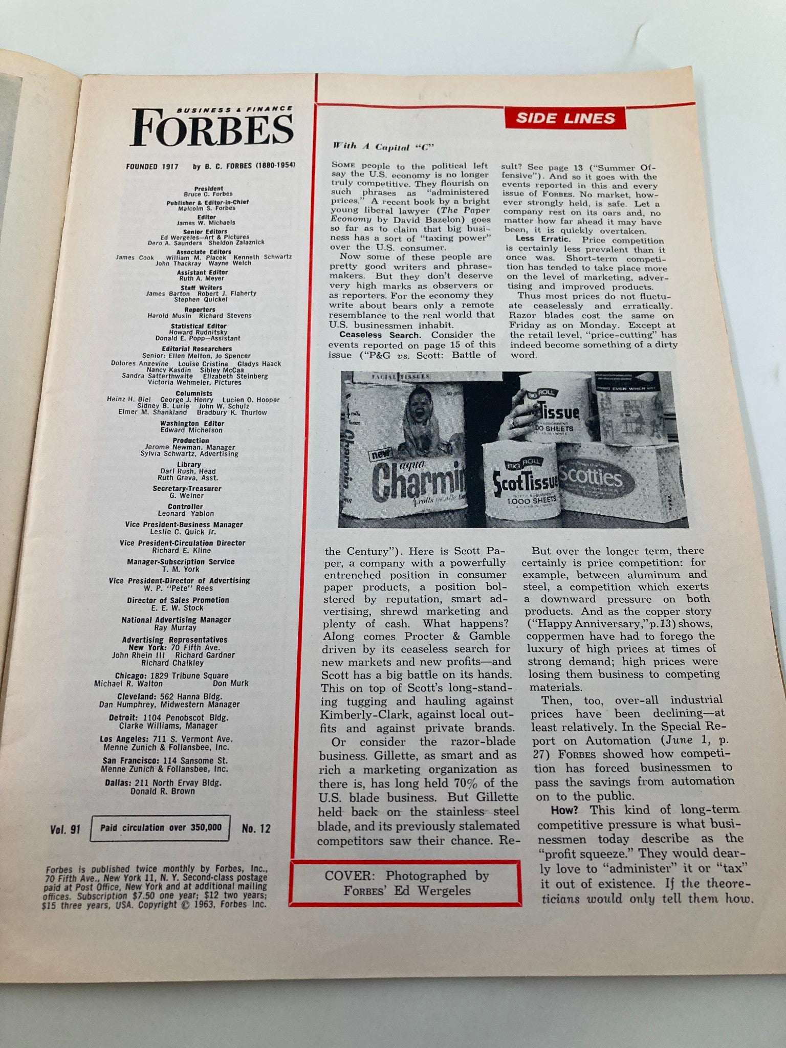 VTG Forbes Magazine June 15 1963 Marbury and Mopac's Jenks No Label