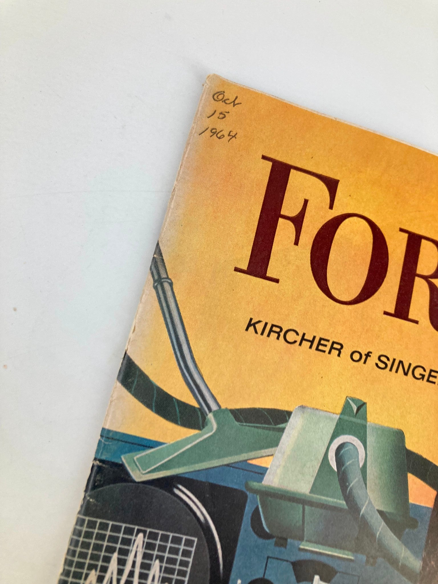 VTG Forbes Magazine October 15 1964 Donald P. Kircher of Singer No Label