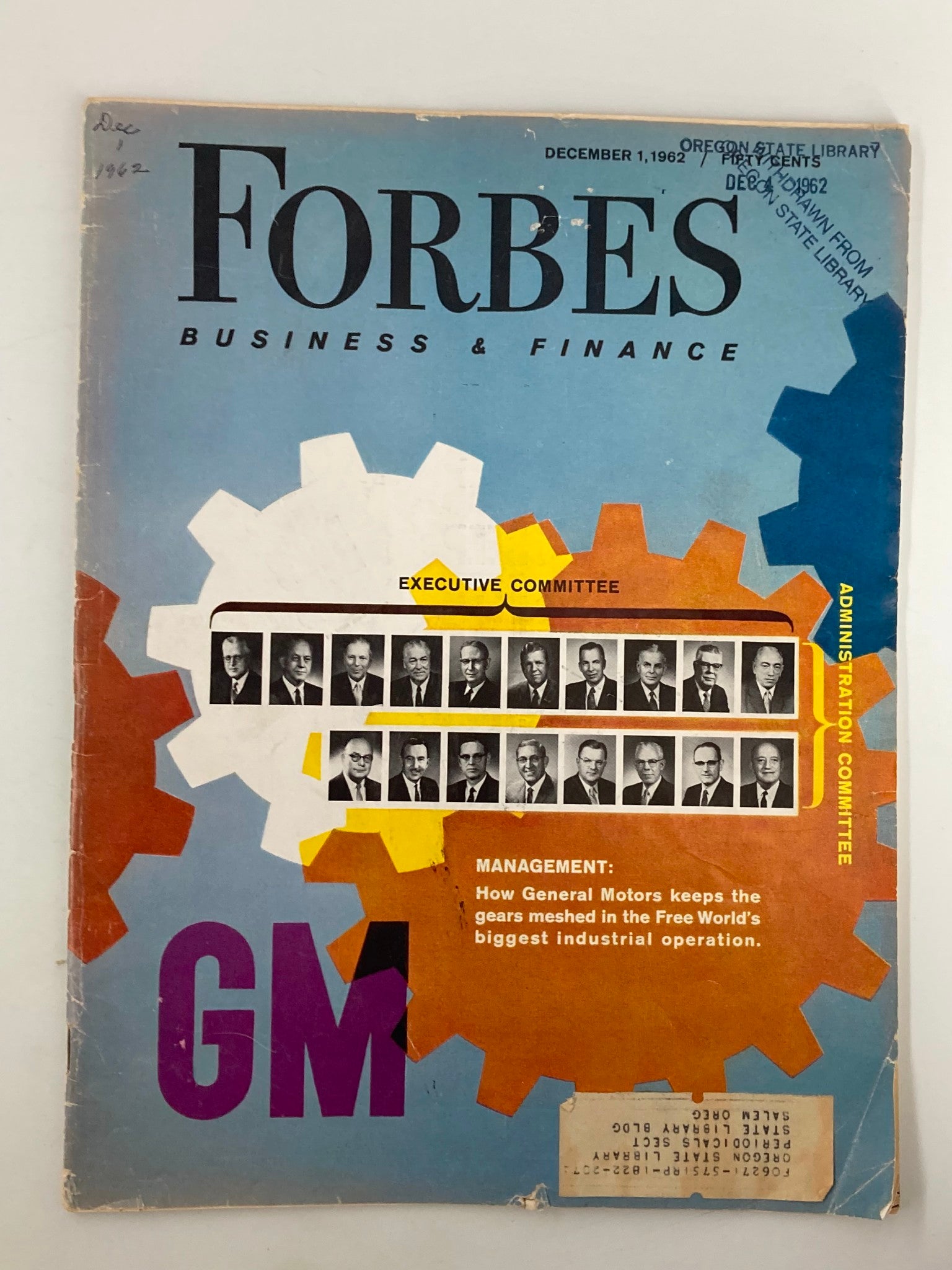 VTG Forbes Magazine December 1 1962 The Administration Executive Committee