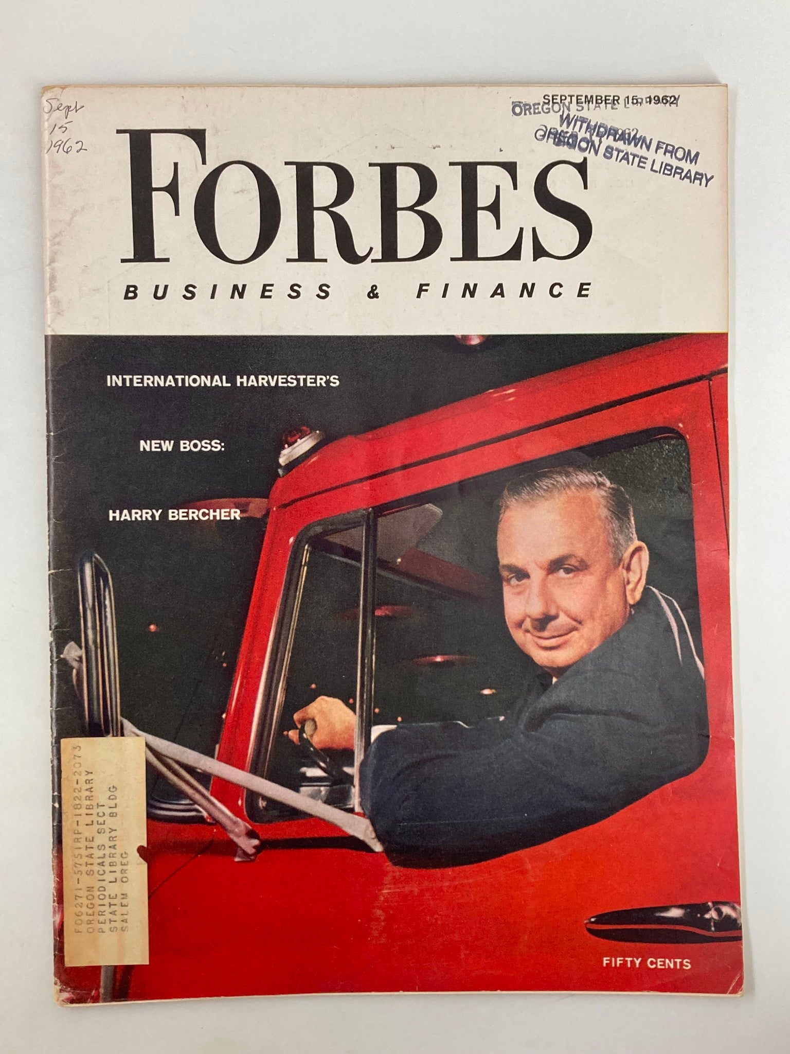 VTG Forbes Magazine September 15 1962 International Harvester's Harry Bercher