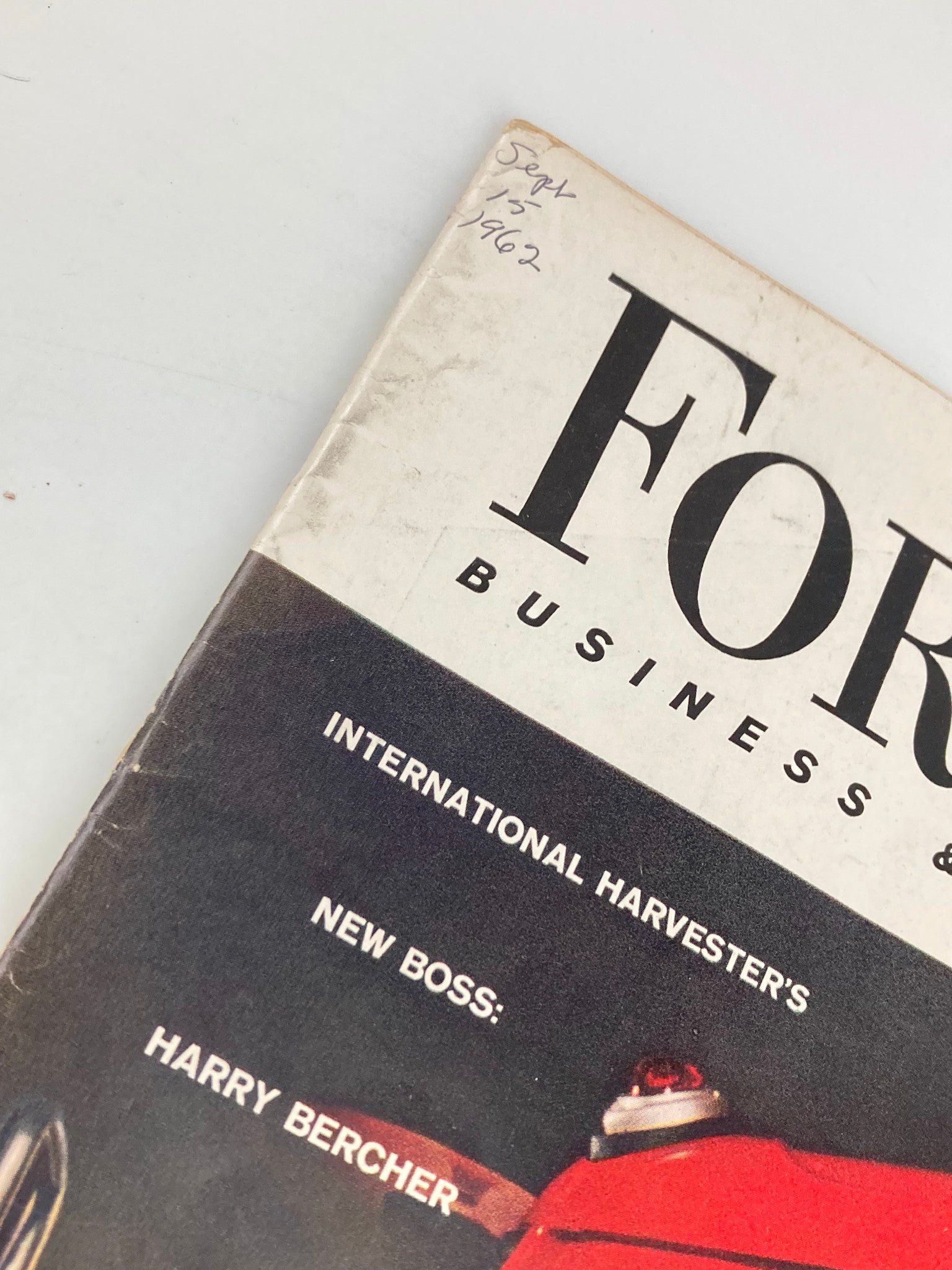 VTG Forbes Magazine September 15 1962 International Harvester's Harry Bercher