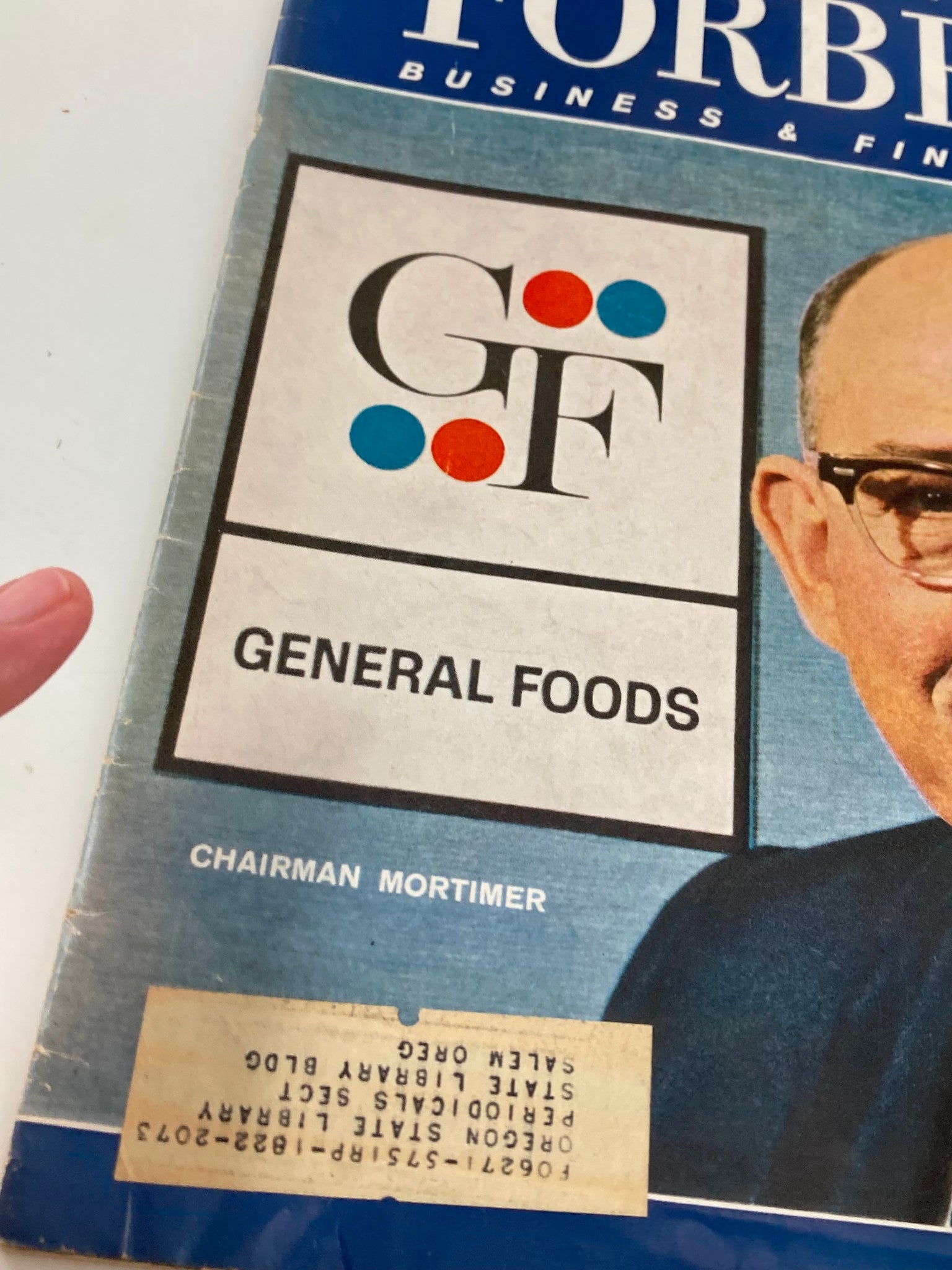 VTG Forbes Magazine August 1 1962 General Foods Chairman Charles G. Mortimer