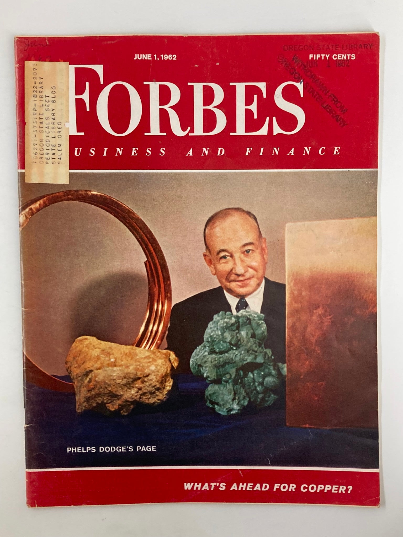 VTG Forbes Magazine June 1 1962 Phelp Dodge's Page What's Ahead for Copper?